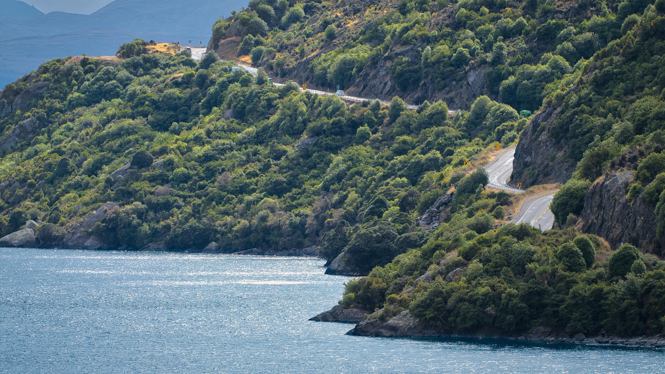 The ride into Queenstown was stunning &mdash; cold, crisp and full of those endless NZ valley roads where traffic just forms into long, relaxed snakes. 

Queenstown itself? Beautiful setting, but busy, noisy and relentlessly touristy. Helicopters ove
