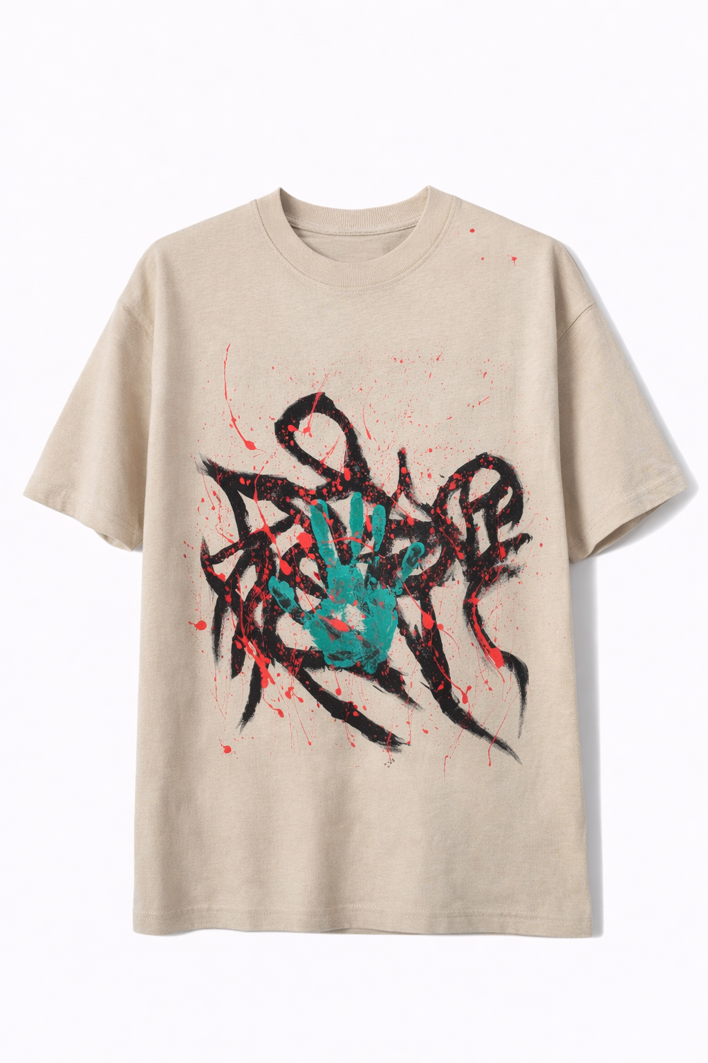 Hand-Painted Handprint T-Shirt