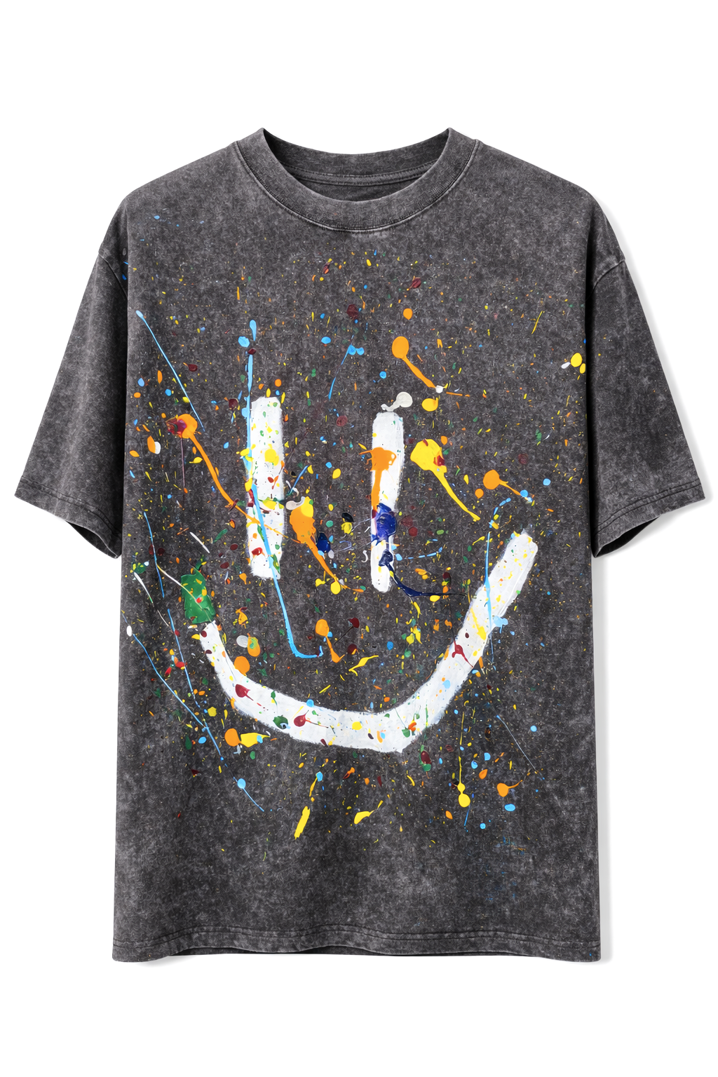 Hand-Painted Smile Splash T-Shirt