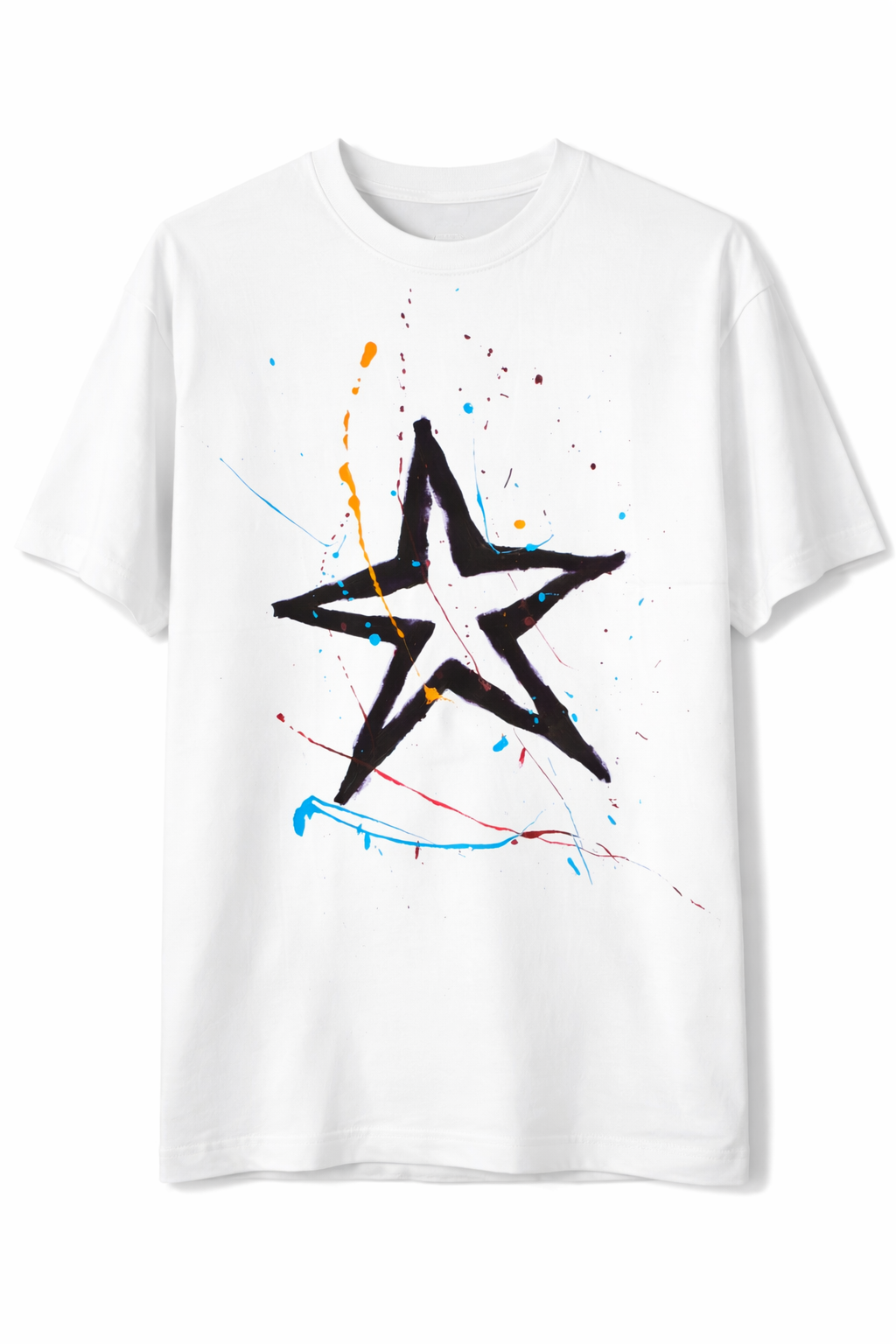Hand-Painted Star Splash T-Shirt