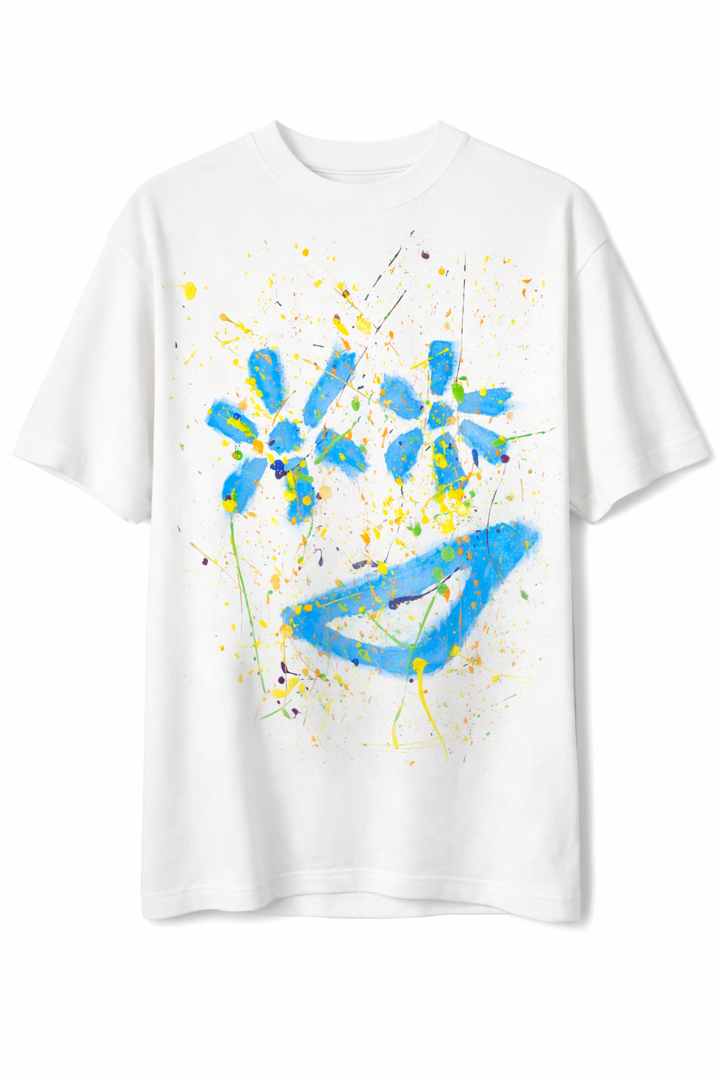 Hand-Painted Art Splatter T-Shirt