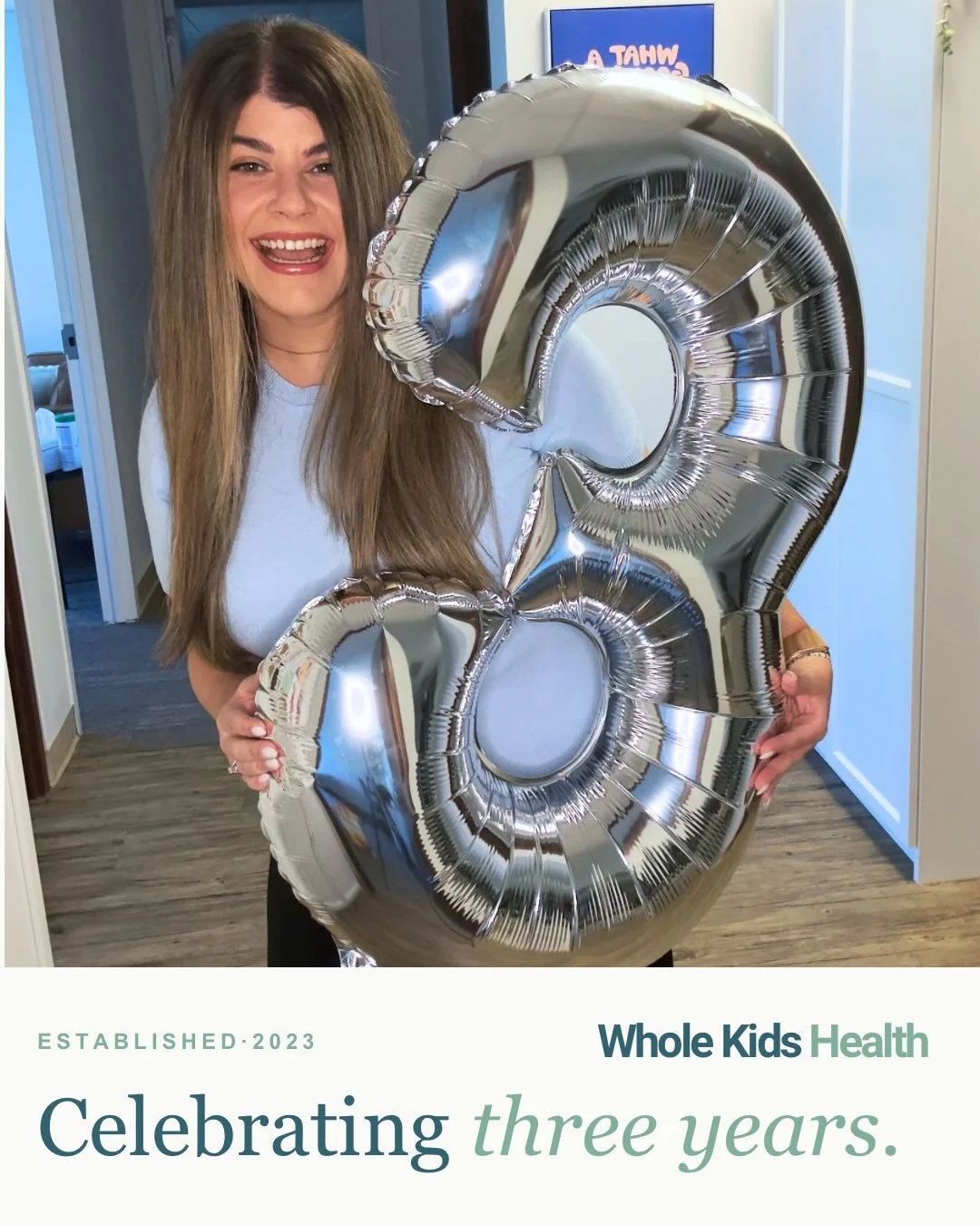 Three years of Whole Kids Health. And every single one of them because of this team.

We turned three this week, and we celebrated the only way we know how: together, with a lot of laughter, and one very committed balloon.

This clinic has always bee