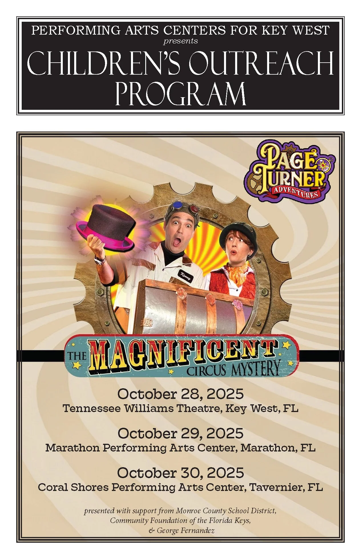 Cover of Playbill for Page Turner Adventures