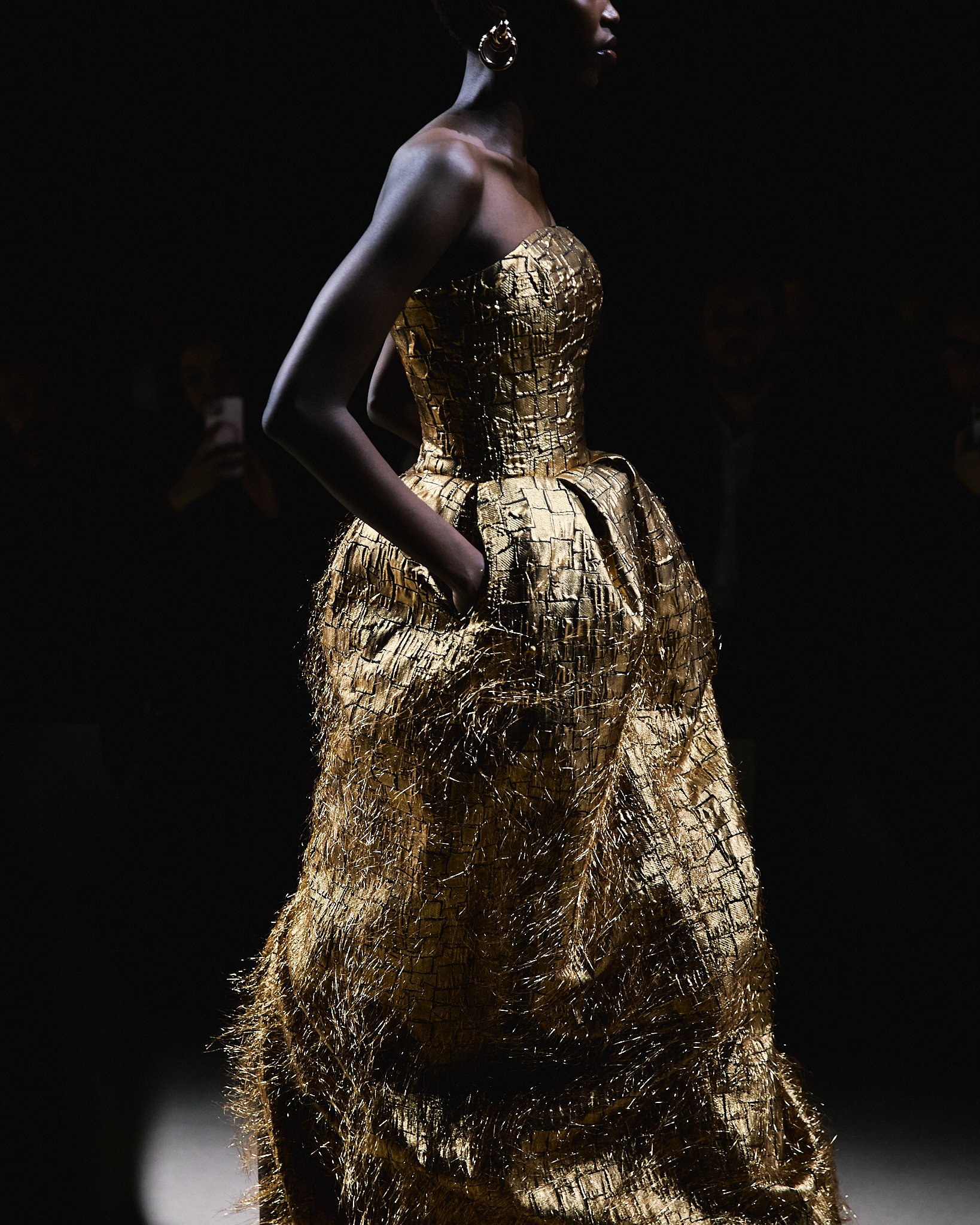 Detalle de un diseño de Yolancris durante MBFW Madrid