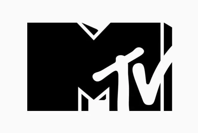 MTV logo in black and white.