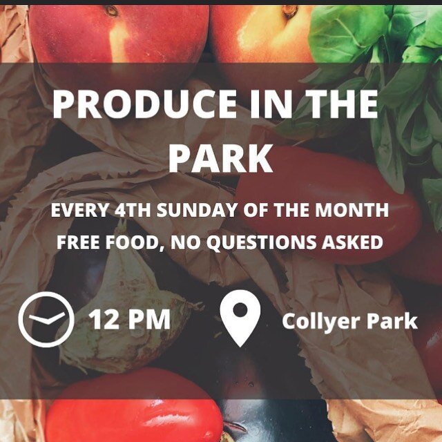 Free food this Sunday! 🥬🍎🍌No questions asked, bring your own bag!