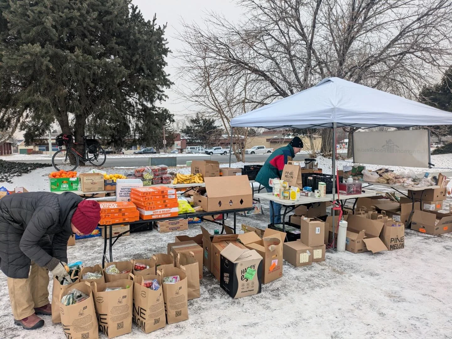 &ldquo;Action is the antidote to despair.&rdquo; -Joan Baez

Our dedicated team of volunteers braved the cold to feed over 200 of our neighbors yesterday&rsquo;s Produce in the Parking Lot distribution! 

Free food, no questions asked. Every Sunday 1