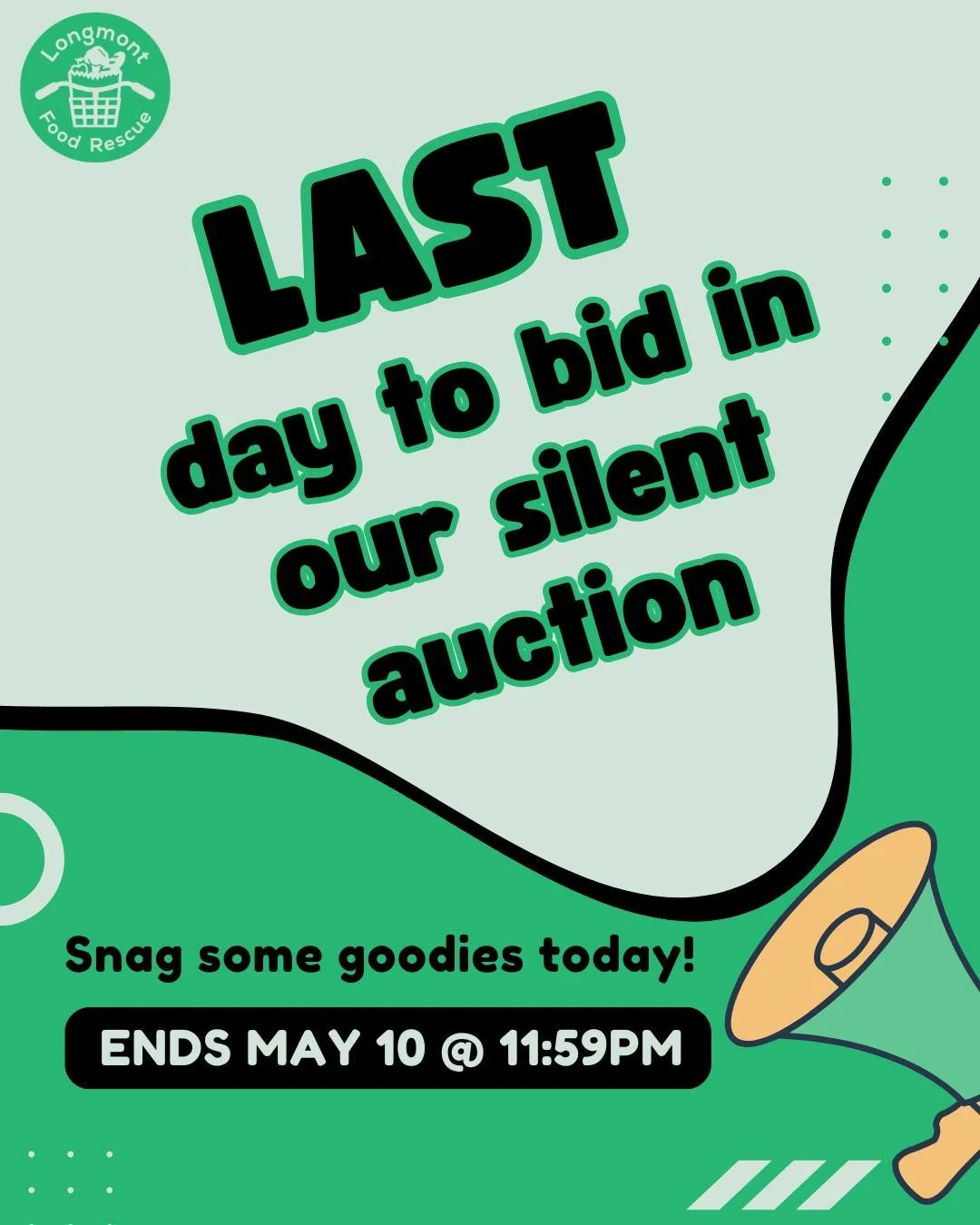 "🚨 TODAY is the LAST day to bid! 🚨

Don&rsquo;t miss your shot at some amazing local goodies &mdash; like museum passes, restaurant gift cards, climbing packages, massages, and more! 🎟️🍜💆

Bidding closes TONIGHT, and every dollar supports o