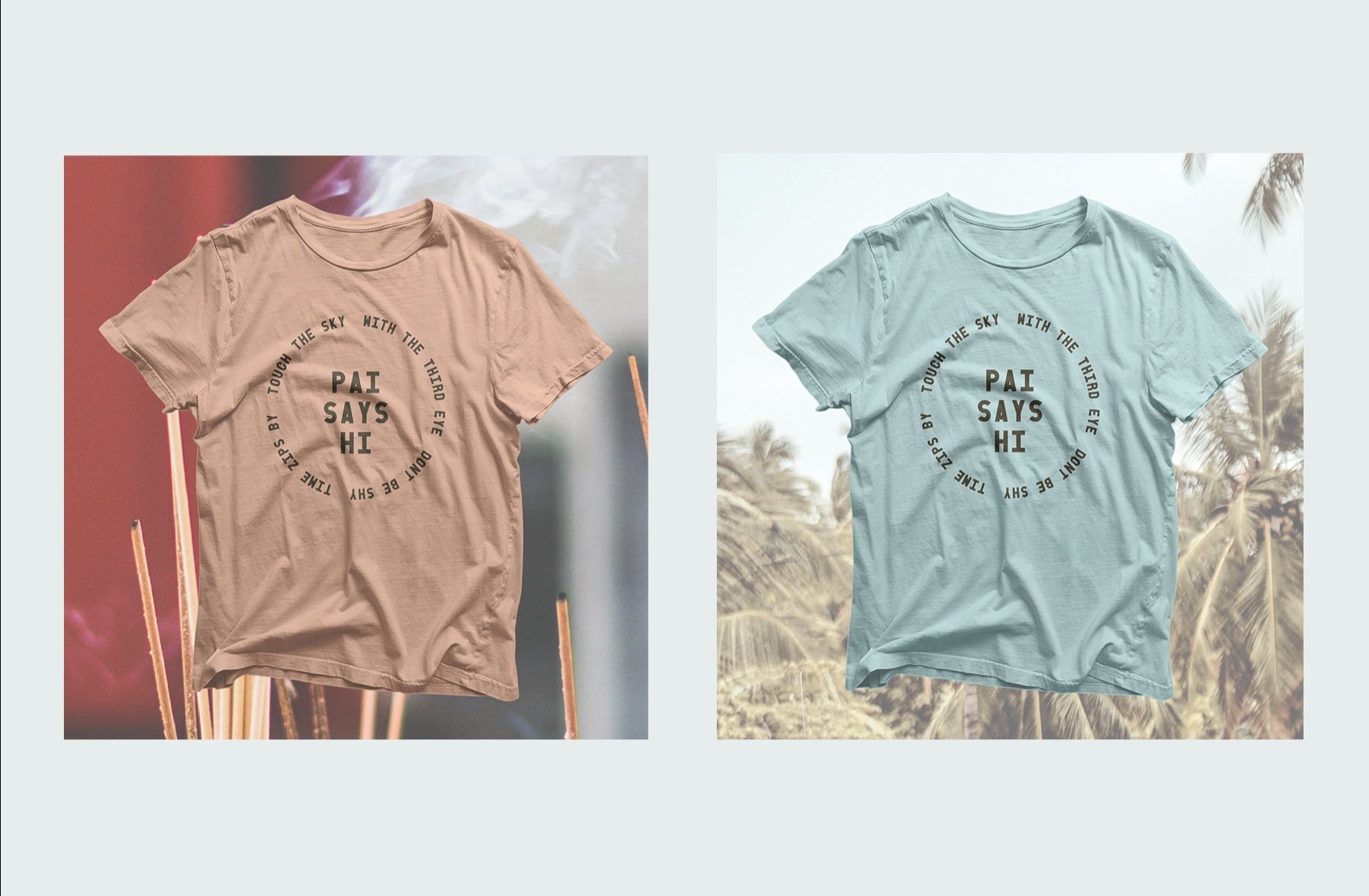 Lisa Kingsley poetic copywriting for merchandise, including t-shirts shown here.