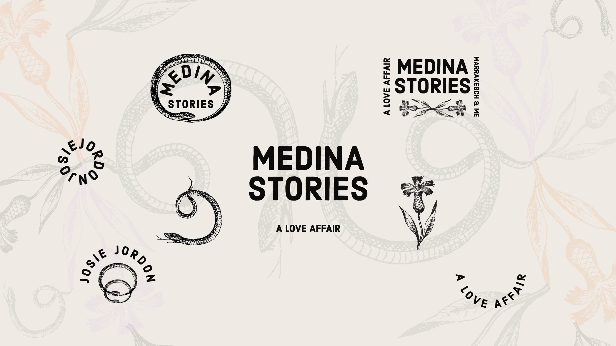 Lisa Kingsley's original logo designs for a book tour and identity design.