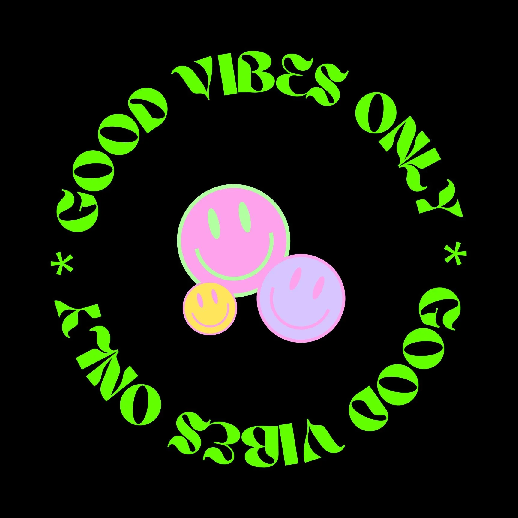Good Vibes Only Half-Circle Smiley Face Poster.jpg