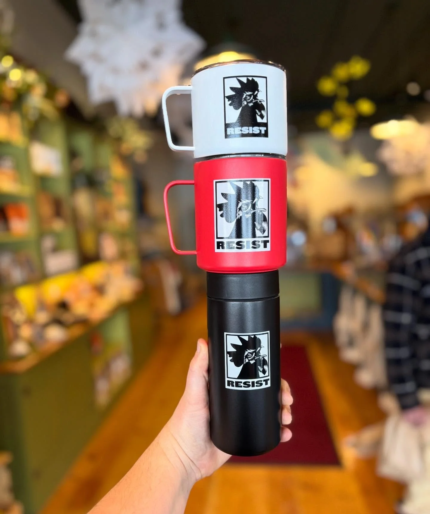 RESIST mugs now for sale! 

10% of sales price goes to Ithaca Welcomes Refugees. 

Resist fascism
Resist the need for more
Resist because it takes time
Resist by building something else
Resist because it takes time
Resist bullshit 

Shared resistance