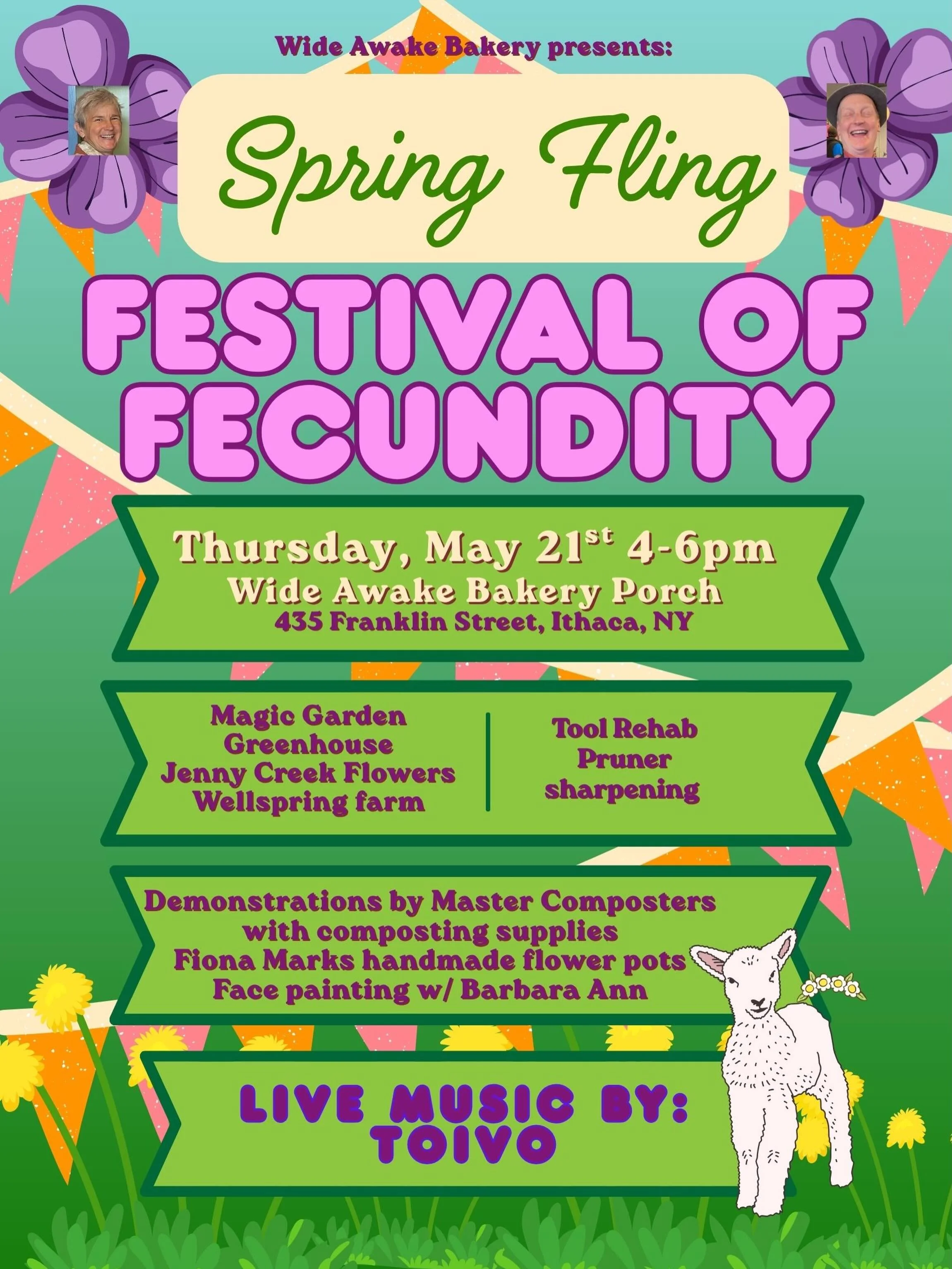 🙌TOMORROW! We welcome you to the 🌱Festival of Fecundity!!🌱🪱🎉 Come celebrate the awakening of this season with us!  Glorious food, music, art, plants, gardening education and more ❤️ See you there?