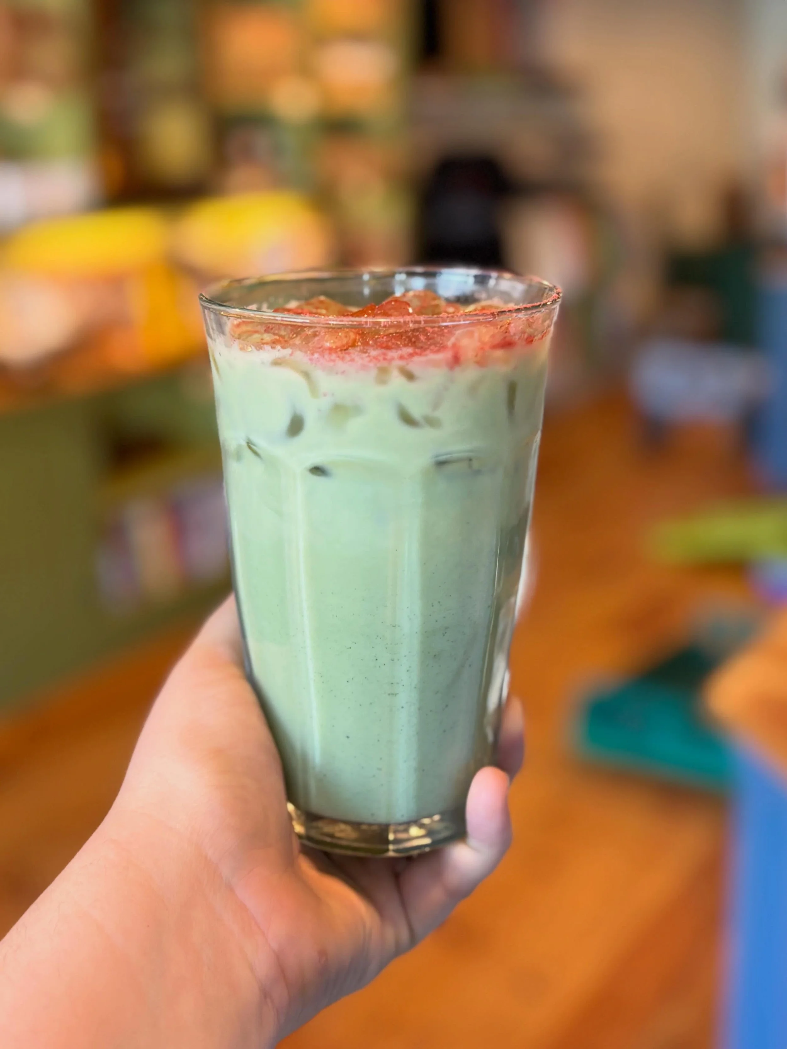 ✨🍓Strawberry Rhubarb Matcha 🍓✨