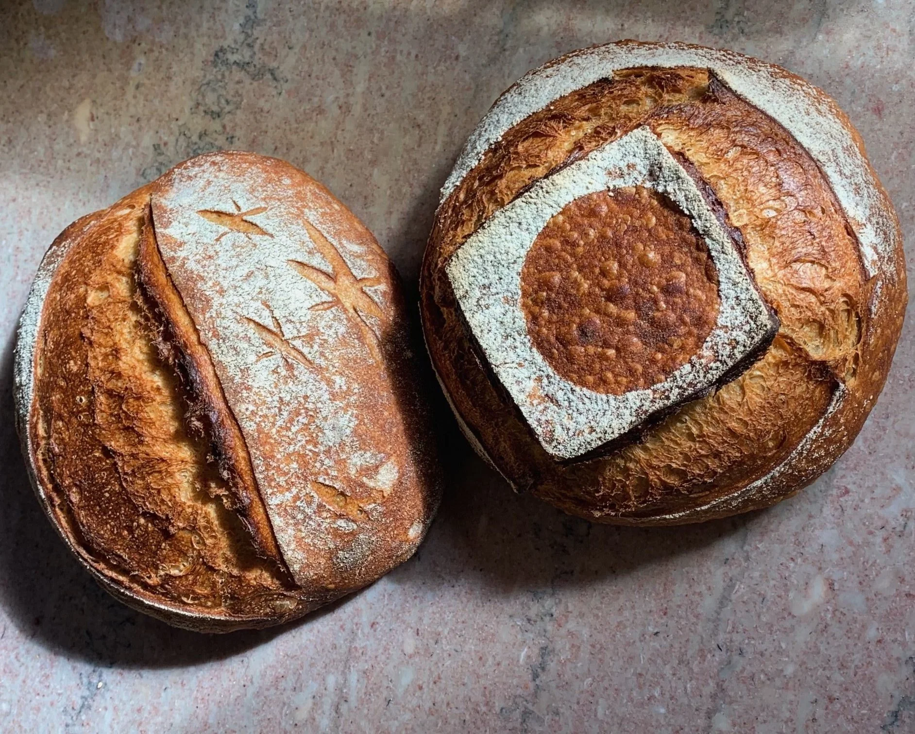 Two loaves of Gary's, Wide Awake's Signature Loaf