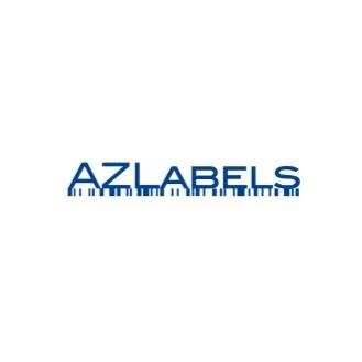 Blue logo with the text 'AZLABELS'