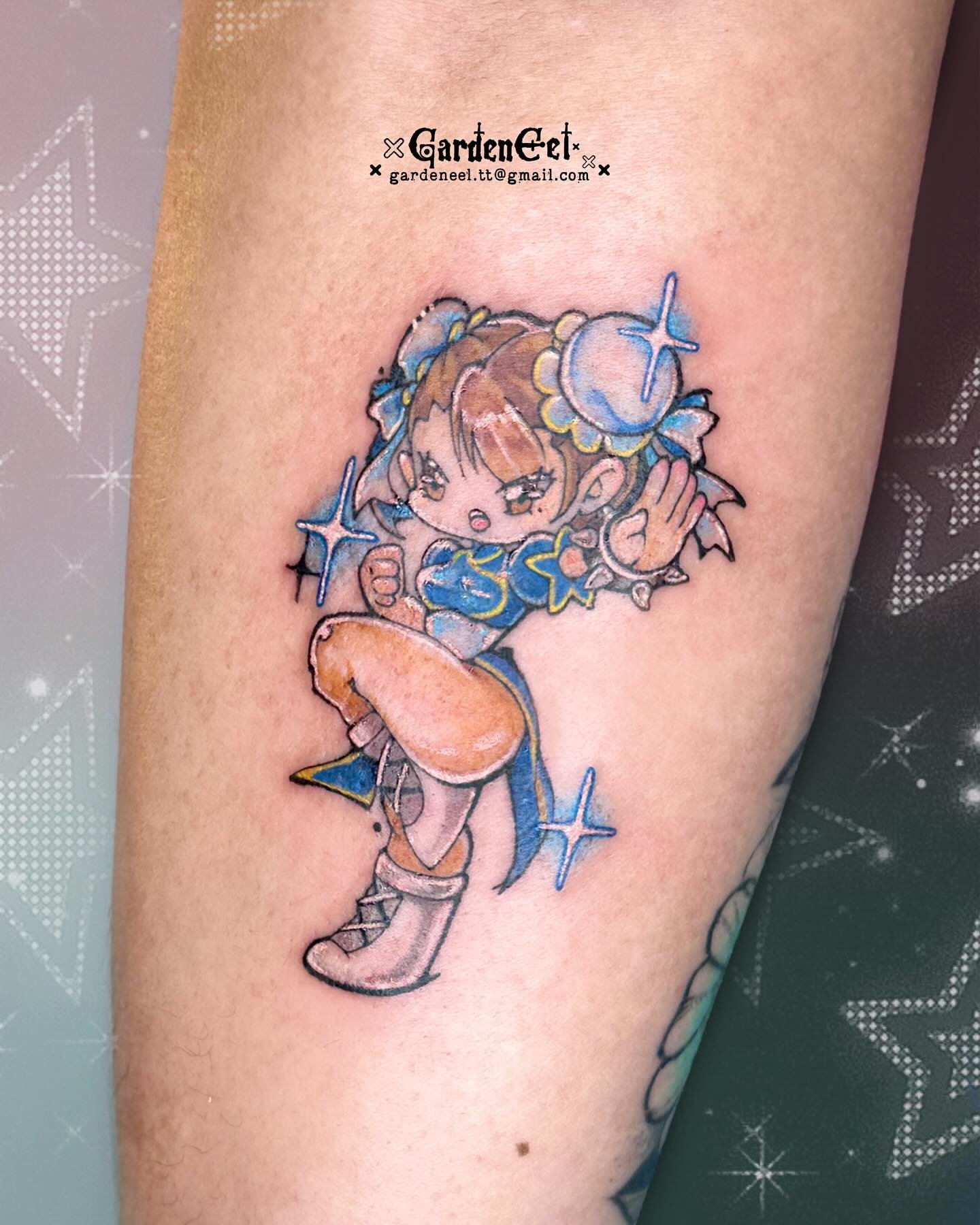 💙 Chun-Li
Custom design ✨
Thank you for trusting 💕
.
&middot;̩͙꒰ঌ ✞.᛭..✟..᛭.✞ ໒꒱&middot; ﾟ
.
Based in Toronto - June/July [Open]
.
DM/Email to book✨
.
.
.
#chunli #streetfighter #capcom #gametattoo #acg #charactertattoo #tattoo #tattooart #tattoode