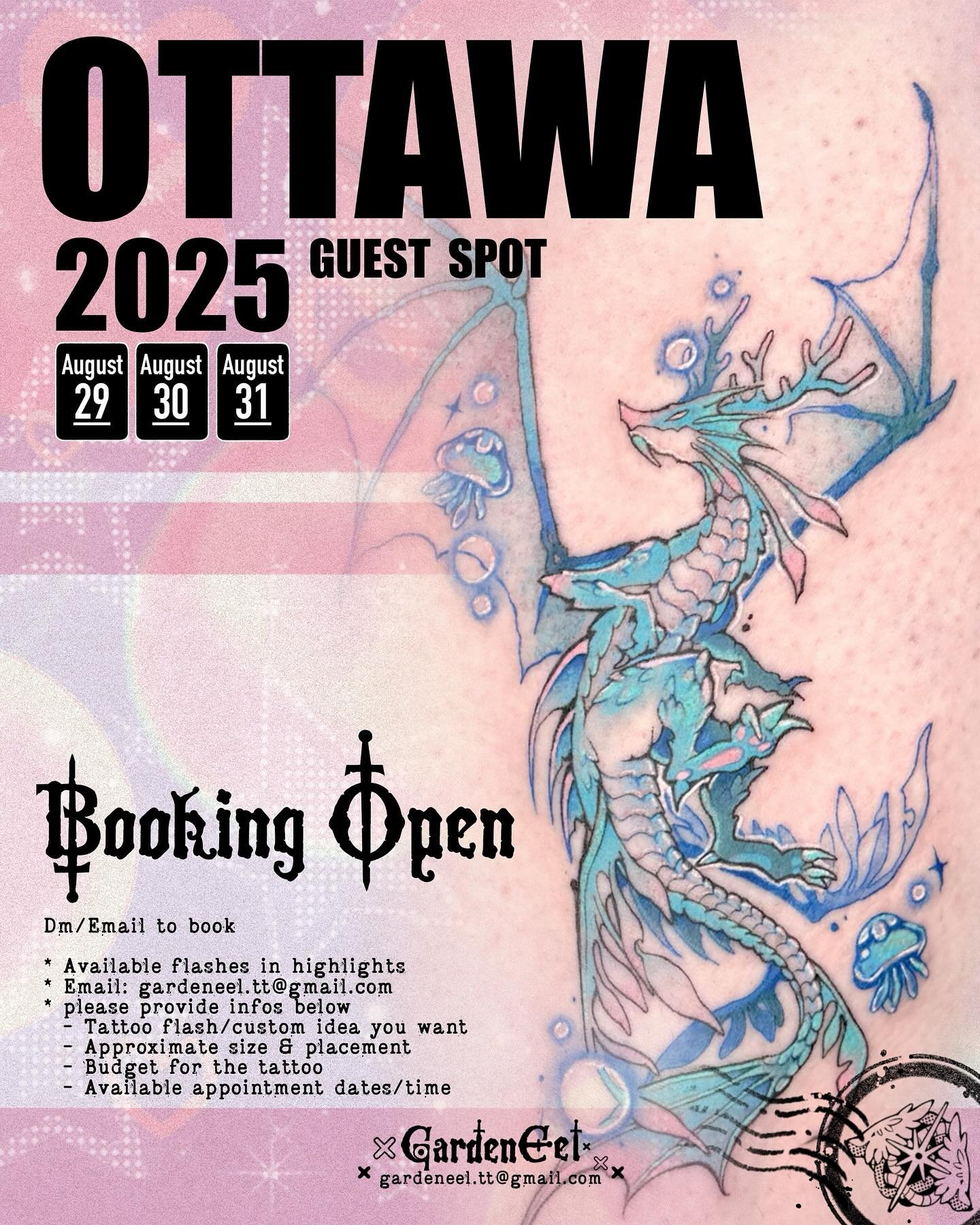 🌟 Ottawa Booking Open
🙋🏻‍♀️ Hi, I‘m Mandii, a Toronto based tattoo artist, specialized in Colorful Retro Inky style design
🗓️ I will be gusting at Ottawa during Aug. 29/30/31 @ink_terminal
💓 I’m so excited to meet all of you!