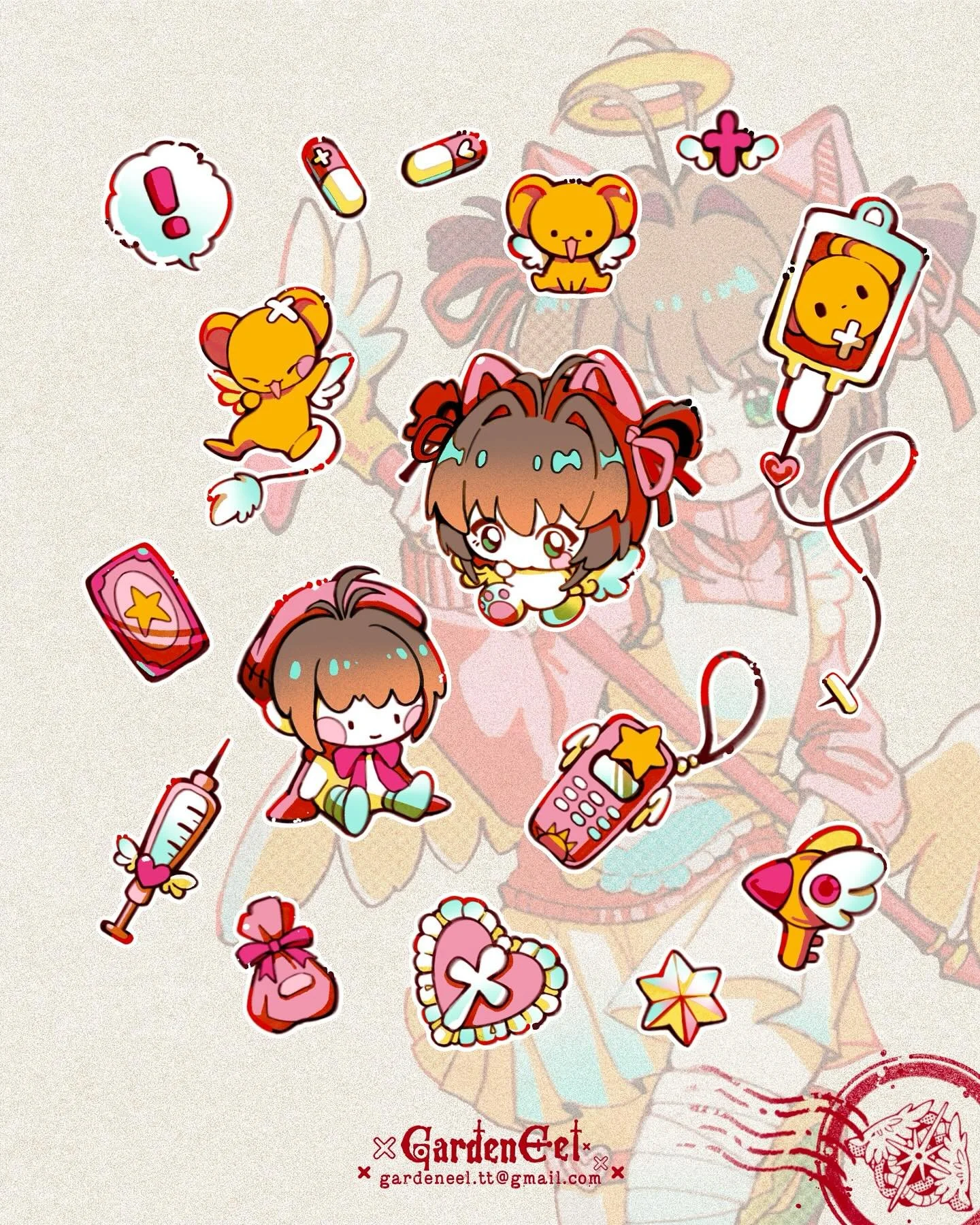 🌸 Chibi Sakura 
[Available flashes] 
💓 P2 is the sticker sheet version
  P1 As tattoo flashes they are still unrepeatable ✨ 
Also a bit different from sticker version toooo! 
.
* Small customization is available 
.
&middot;̩͙꒰ঌ ✞.᛭..✟..᛭.✞ ໒꒱&middo