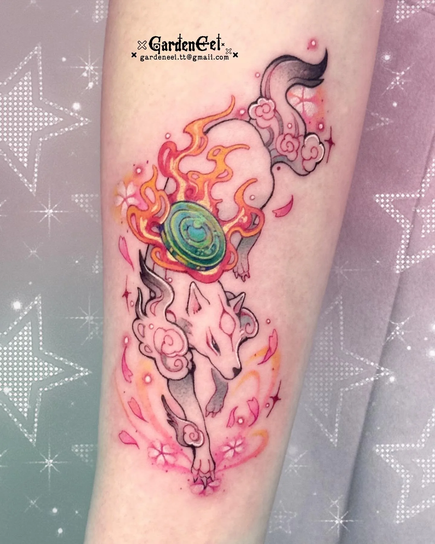 🔥 Okami - fantasy version
Custom design ✨
Thank you for trusting! ✨
.
&middot;̩͙꒰ঌ ✞.᛭..✟..᛭.✞ ໒꒱&middot; ﾟ
.
Based in Toronto - Sept./Oct./Nov. [Open]
Orlando - Jan. 2026 [TBD]
.
DM/Email to book✨
.
.
.
#okami #gametattoo #tattoo #colortattoo #colo