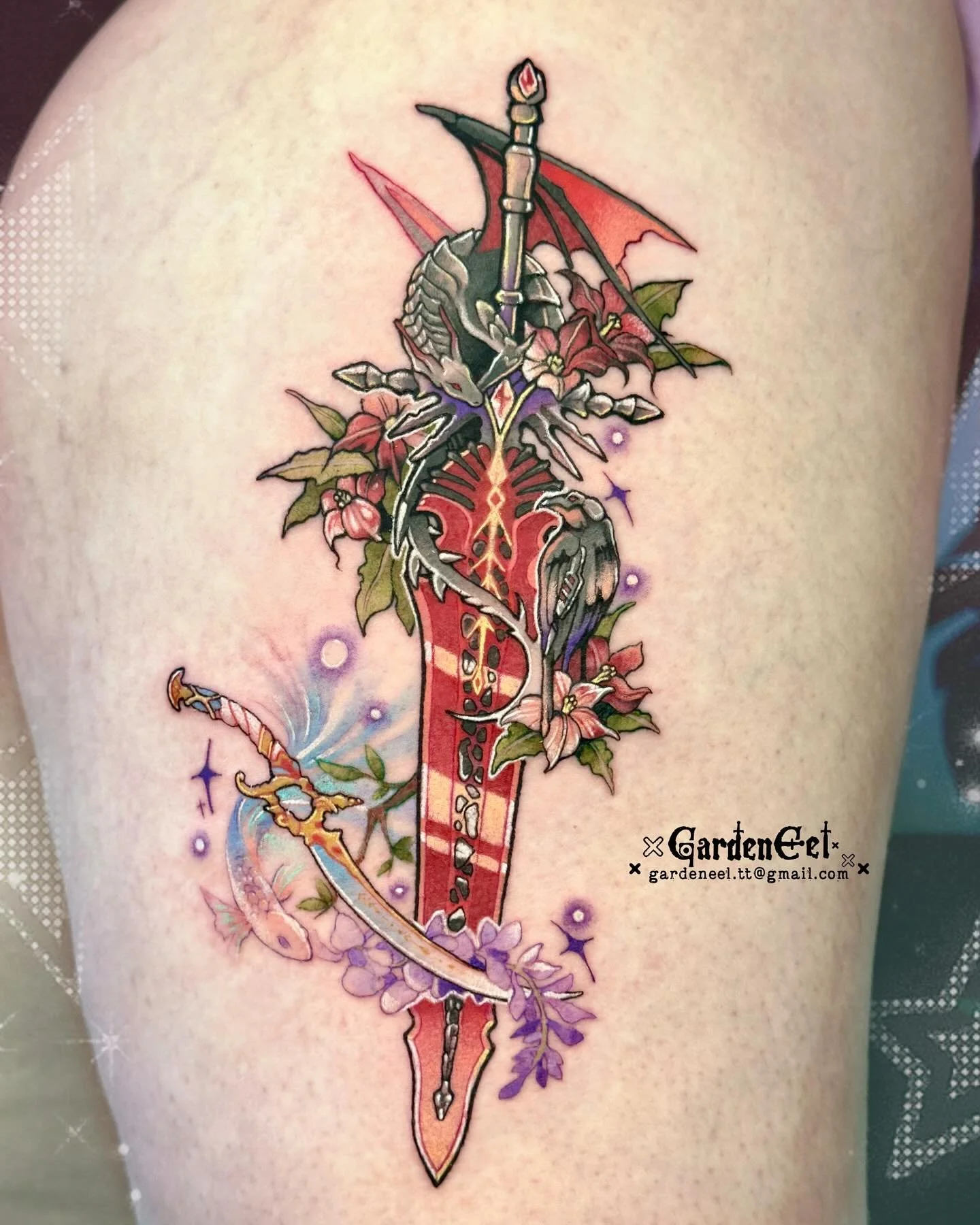 💗 Sylus &amp; Rafayel
Custom design ✨
Thanks for trusting me to do this piece🥺
In loveeeee 💕 
.
&middot;̩͙꒰ঌ ✞.᛭..✟..᛭.✞ ໒꒱&middot; ﾟ
.
Based in Toronto - Sept./Oct./Nov. [Open]
LA - Nov.21-23, 25 [Open Soon]
Orlando/Miami - Jan. 2026 [TBD]
.
DM/E