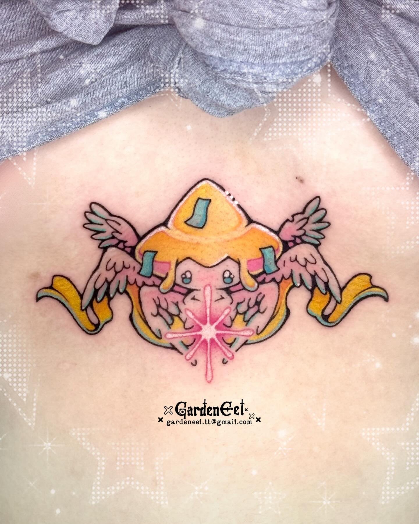 🌟 Jirachi Angel
Flash design ✨
For @joronity ! Thank uuuuu Veronica, chose my cute baby 🥹 💕
.
&middot;̩͙꒰ঌ ✞.᛭..✟..᛭.✞ ໒꒱&middot; ﾟ
.
Based in Toronto - Jan./Mar. [Open]
.
DM/Email to book✨ More available flashes in the highlight
.
.
.
#jirachi #p