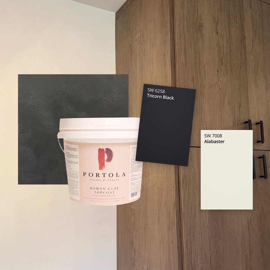 The iconic paint trio you&rsquo;ll find in our new headquarters 👆🏽

For our doors, we chose the timeless elegance of SW Tricorn Black. SW Alabaster is on the walls of our main area. In our private office and bathroom, we embraced the rich texture a