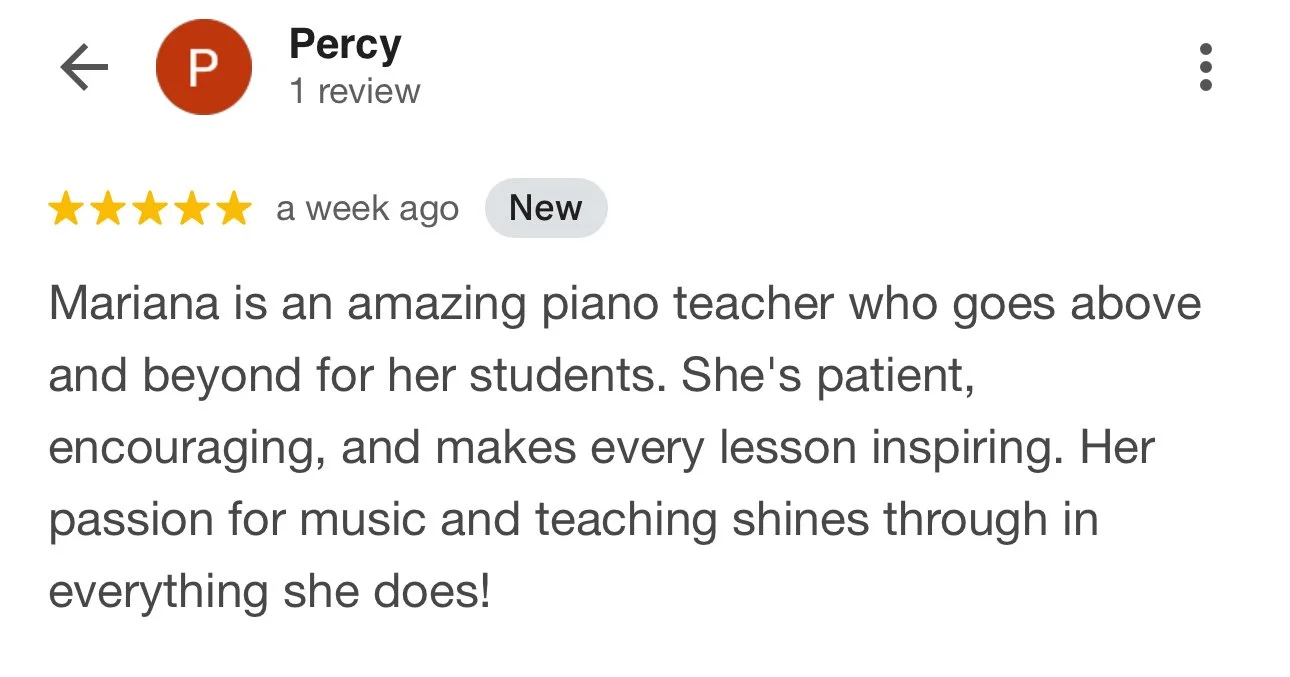 Client testimonial with five-star rating