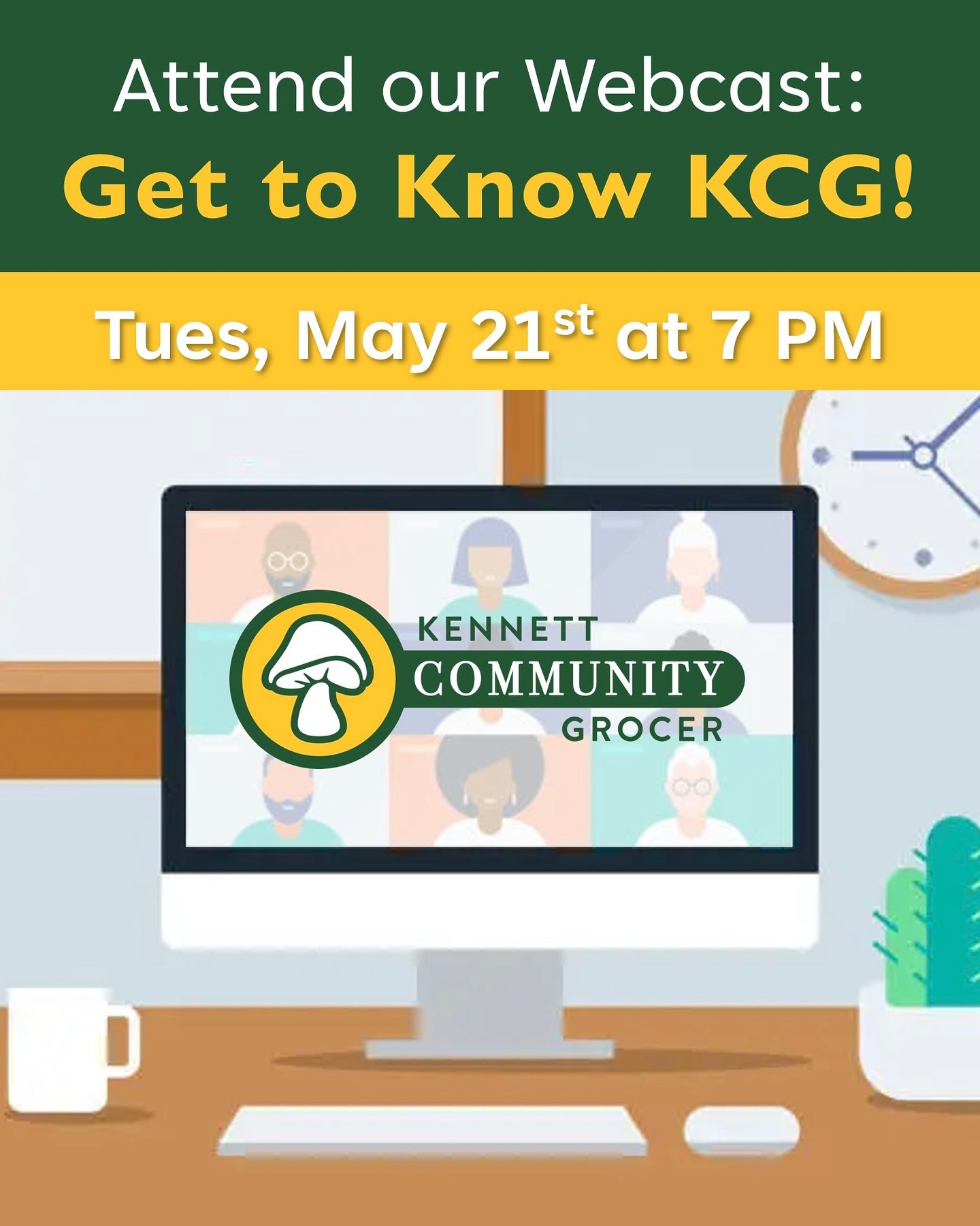Are you interested in becoming a Member-Owner of KCG, but want to chat with our Board of Directors before taking the plunge? This is the event for you! 😊

Join us for a brief presentation about why we want to build a better grocery store in Kennett 