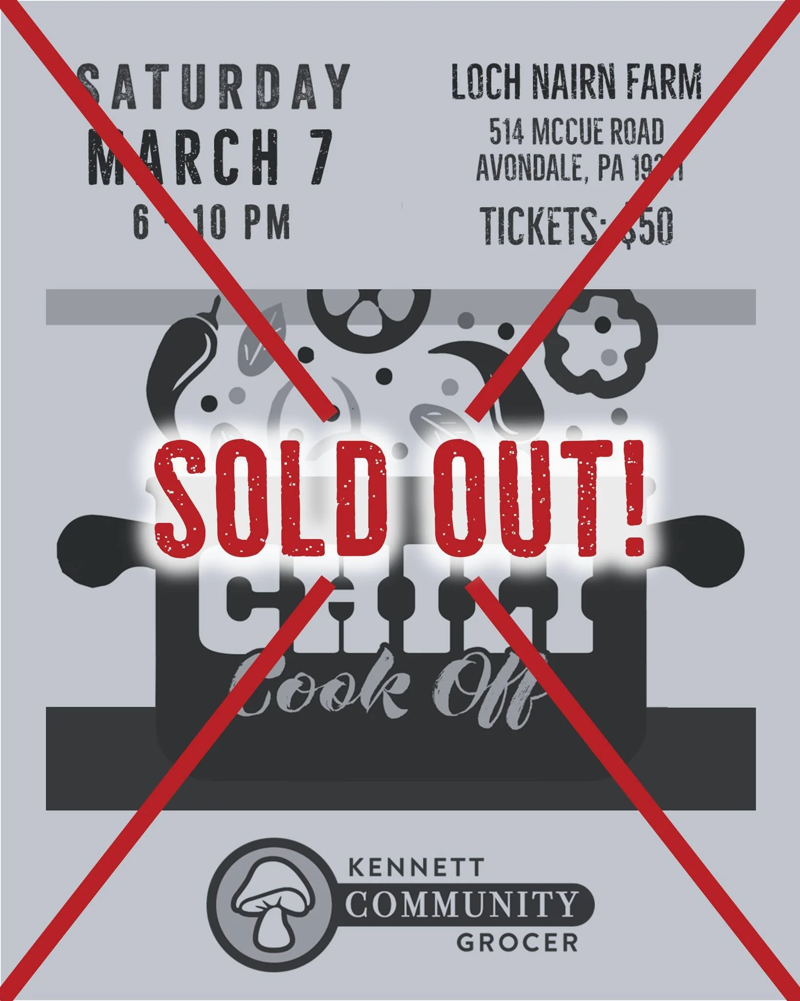 🔥 SOLD OUT! 🔥

The 2026 Kennett Community Grocer Chili Cook-Off is officially sold out &mdash; and we are blown away by your support! 

Thank you to everyone who purchased tickets. Your enthusiasm (and appetite 🌶️) is helping us raise critical fun