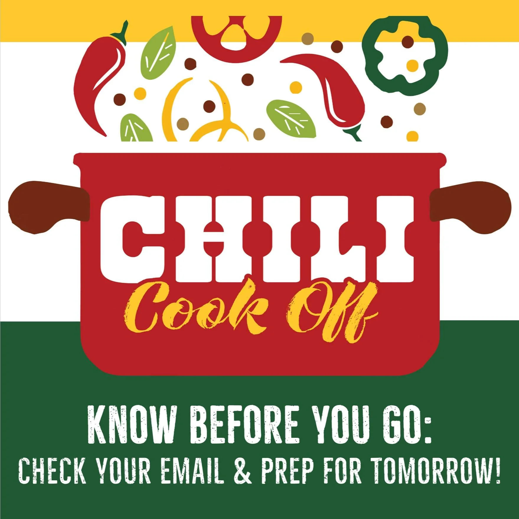 🌶️ TOMORROW IS THE DAY! 🌶️

The wait is almost over! We are so excited to welcome ticketholders to Loch Nairn Farm tomorrow for our SOLD OUT 2nd Annual Chili Cook-Off.

📧 CHECK YOUR INBOX: We sent a "Know Before You Go" email on Wednesda