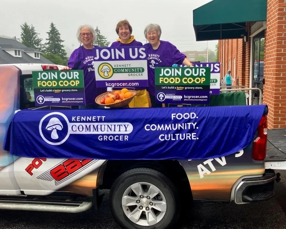 A huge thank you to Edie, Lynn, and Sandi for representing Kennett Community Grocer in today&rsquo;s Kennett Square Memorial Day Parade! 🇺🇸🍄

These incredible women are leaders of Friends of Kennett Food Co-op￼, the nonprofit organization helping 