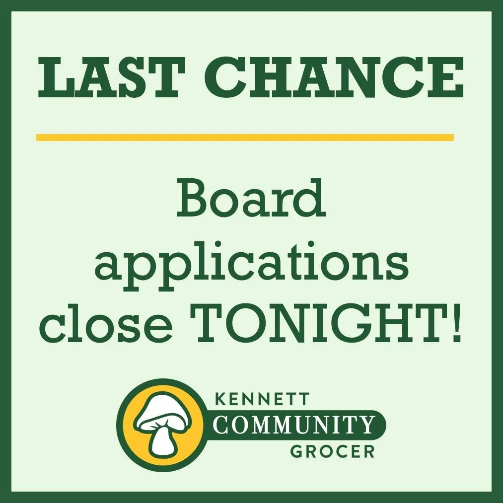 ⏳ LAST CALL: Board Applications Close Tonight!

This is it! The window to apply for the two open seats on the KCG Board closes at 11:59 P.M. tonight, May 31st.

If you&rsquo;ve been thinking about stepping into a leadership role to help bring our com