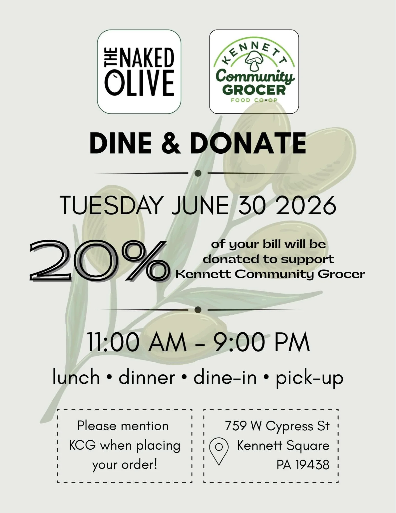 Dine &amp; Donate!
