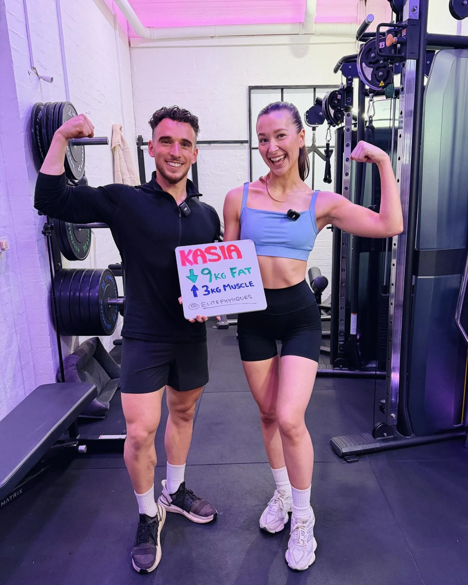 Kasia's 9kg fat loss and 3kg muscle gain at Elite Physiques private personal training studio Elwood