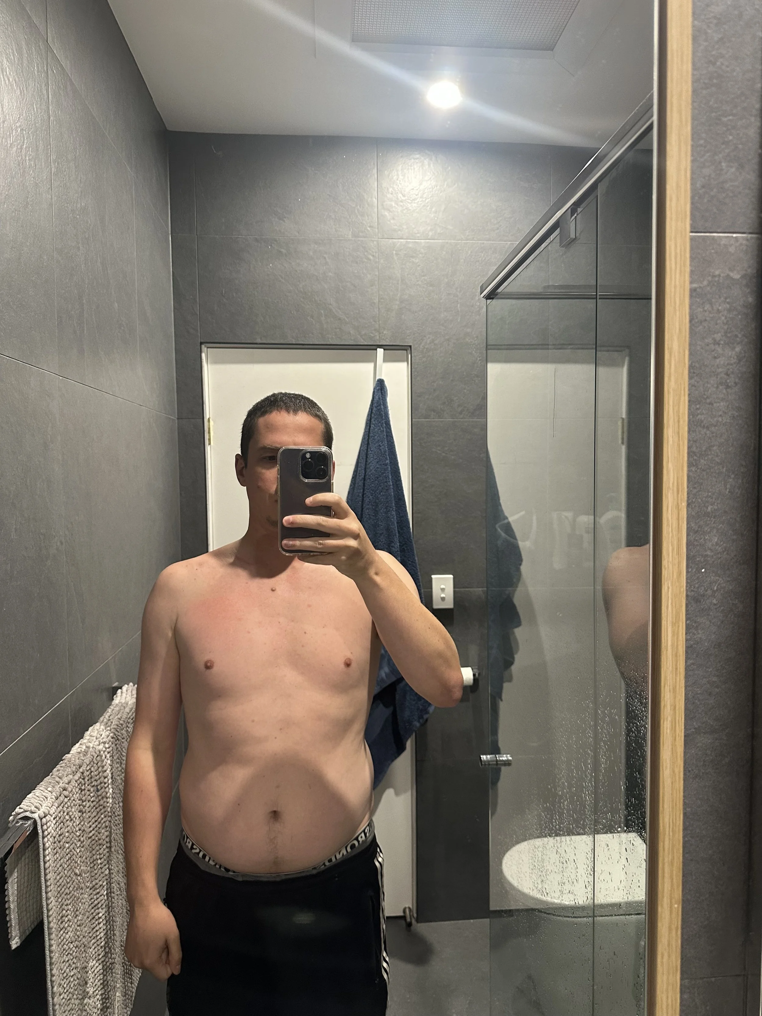 Alex before personal training at Elite Physiques Elwood 82kg