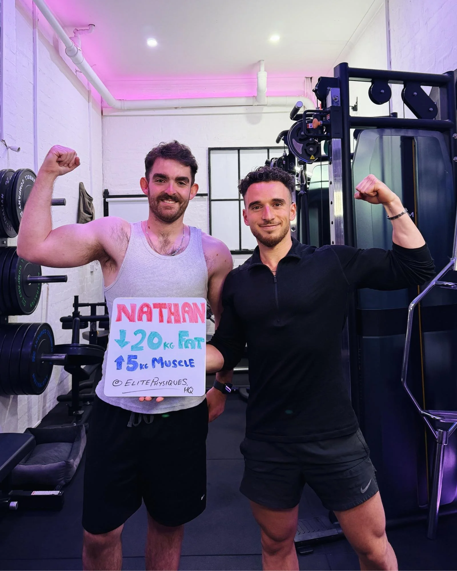 Male weight loss and strength training results with personal training in Elwood