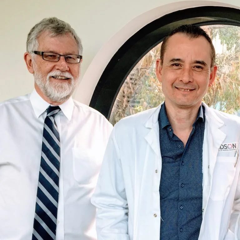 Professor Peter Fuller and Associate Professor Simon Chu of the Hudson Institute of Medical Research - leading granulosa cell tumour researchers.