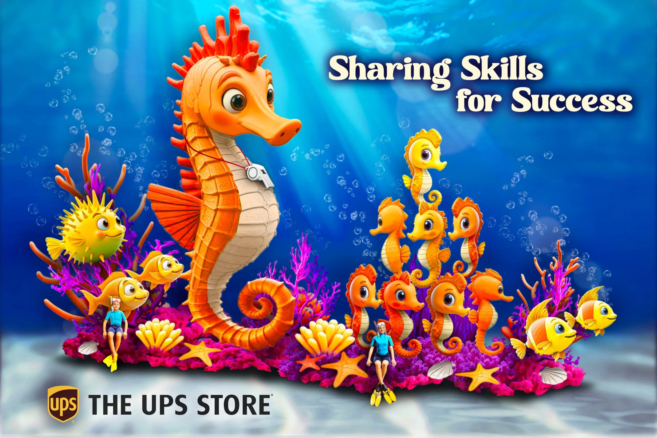 The UPS Store's float in the 2026 Rose Parade designed by Charles T. Meier