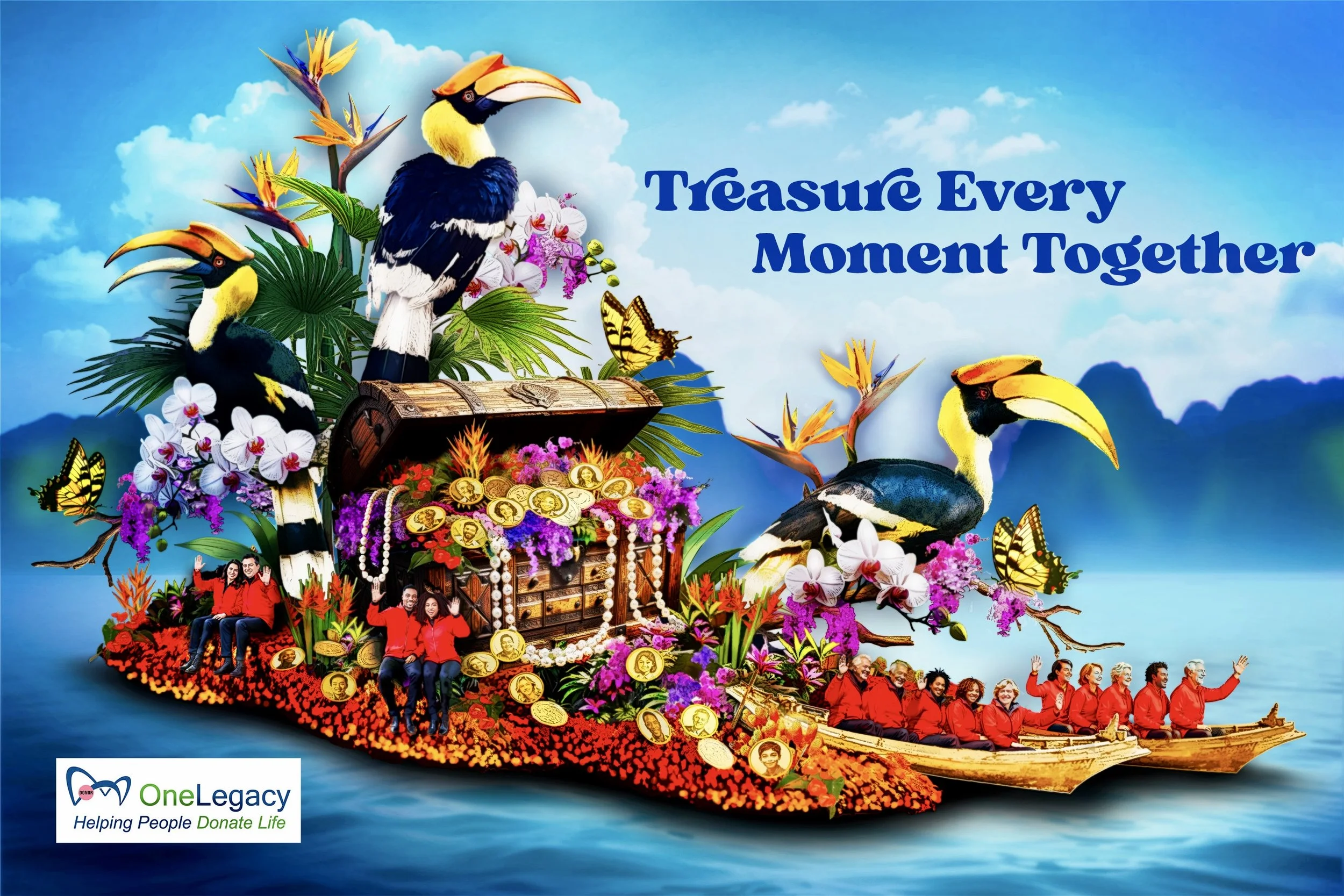 One Legacy Donate Life's float in the 2026 Rose Parade designed by Charles T. Meier