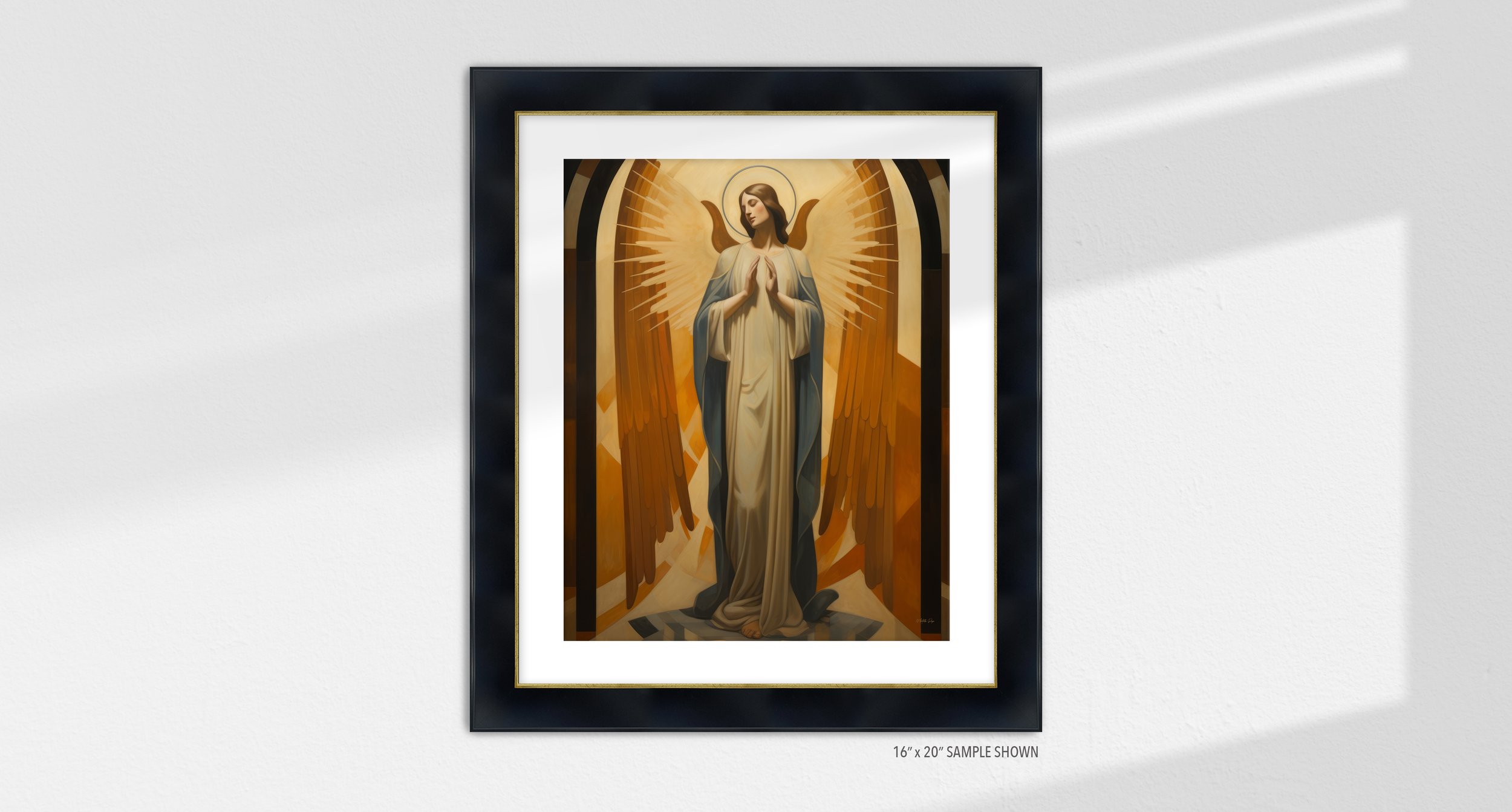 Matilda Pope 1023.P The Psalm of Protection C-1023.P_07 Portrait Art Print Gallery BlackGold Frame.jpg