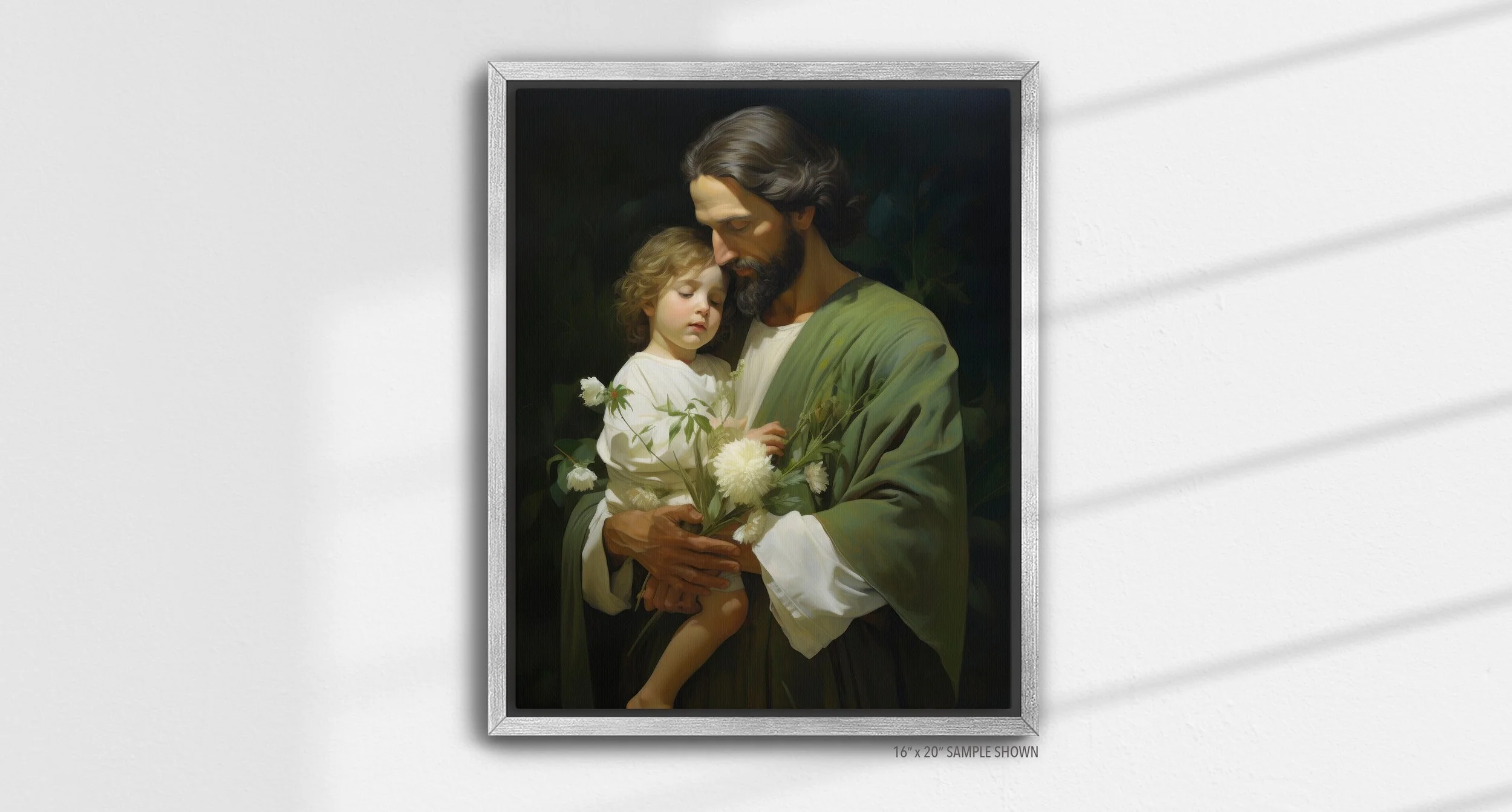 Matilda Pope Joseph Patron Saint of Fathers A-1009.P_04 Portrait Canvas Silver Frame.jpg
