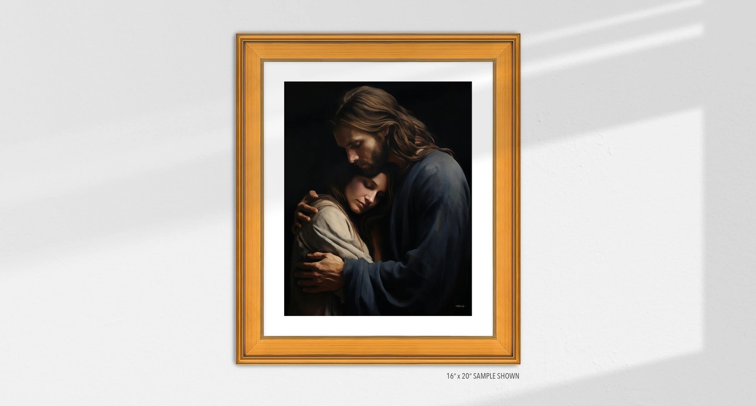 Matilda Pope 1037.P The New Commandment C-1037.P_08 Portrait Art Print Gallery Gold Frame.jpg