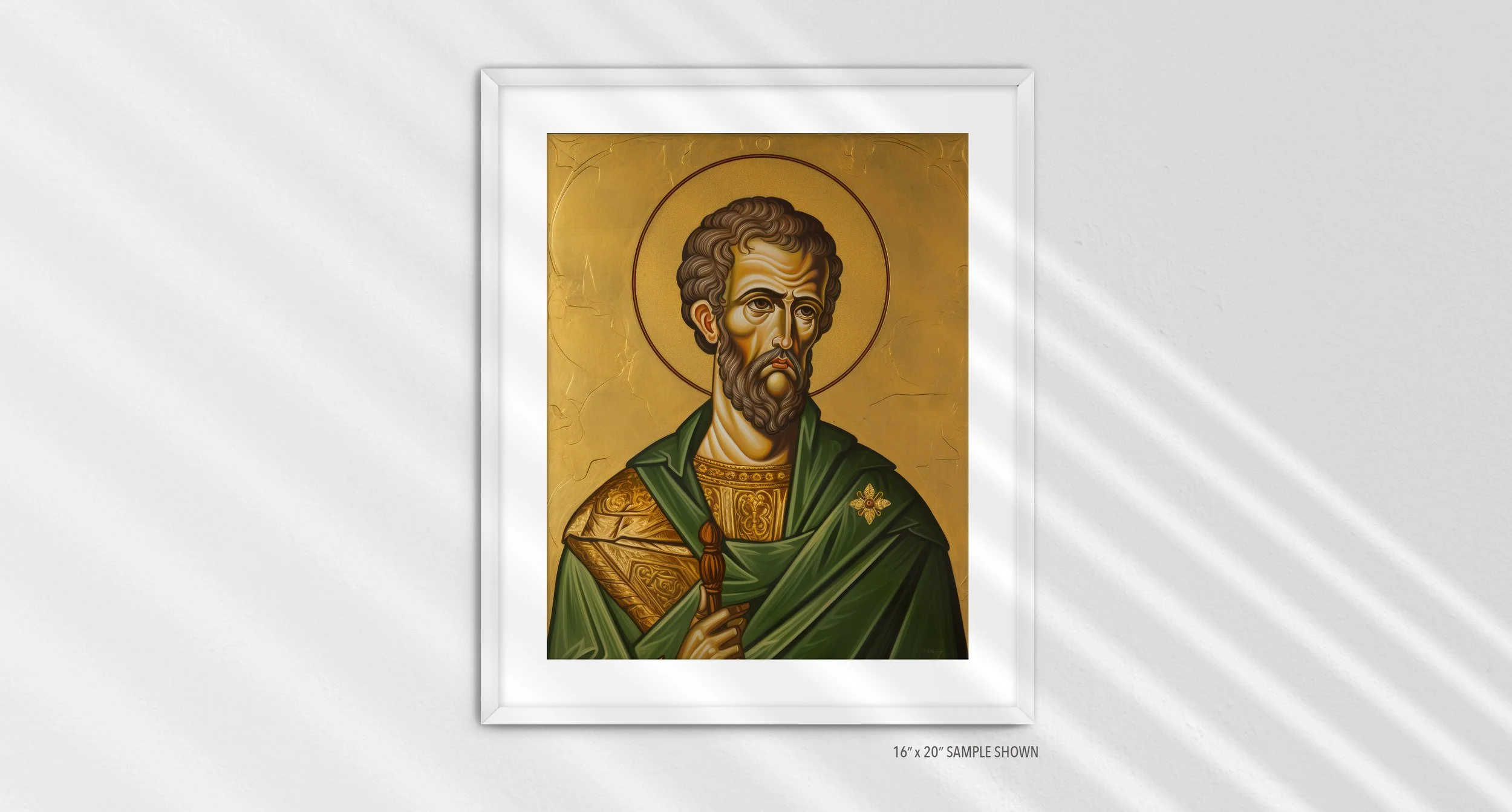 Matilda Pope 1011.P St James Patron Saint of Pilgrims C-1011.P_02 Portrait Art Print White Frame.jpg