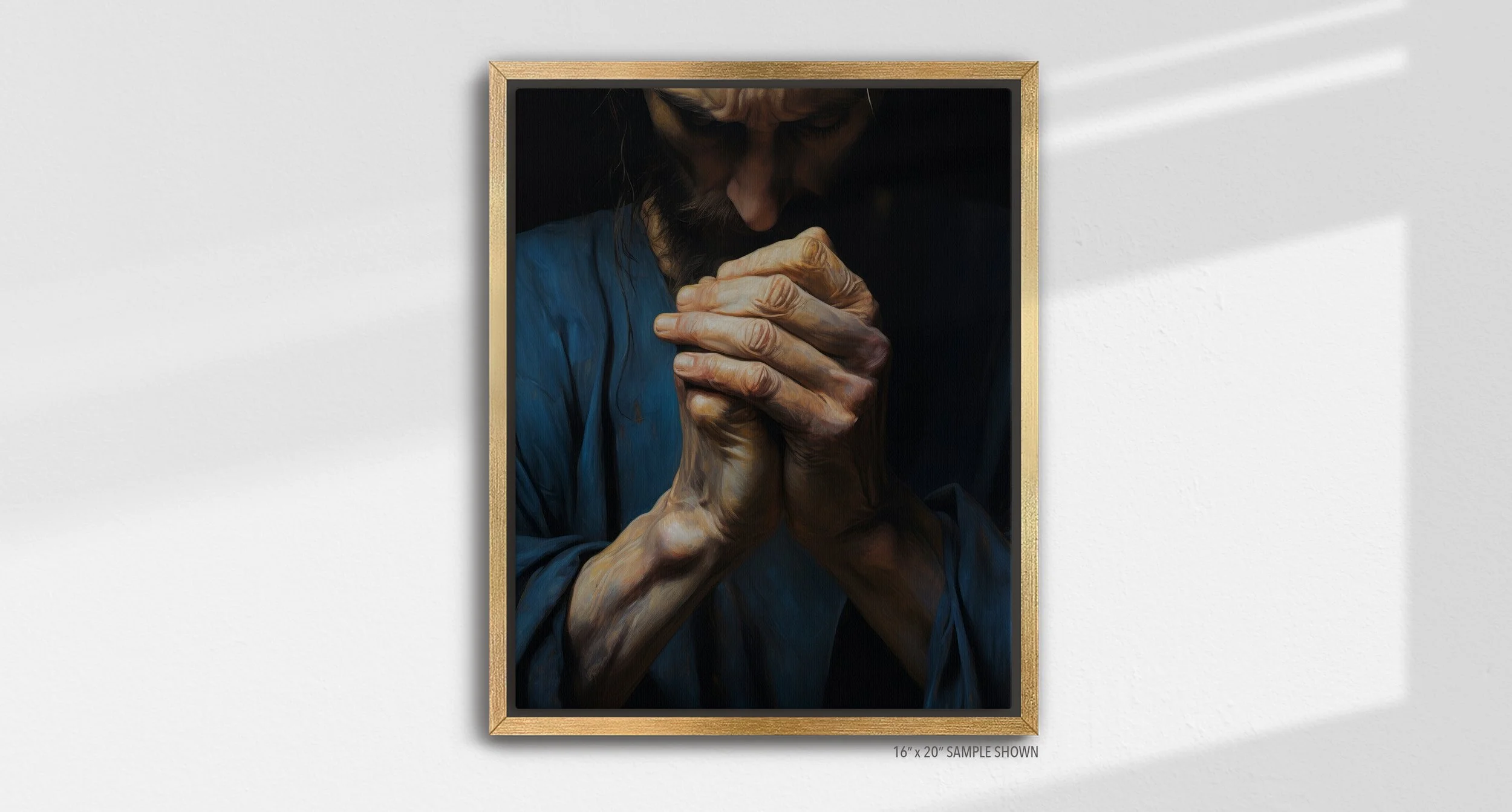 Matilda Pope Jesus Praying A-1030.P_03 Portrait Canvas Gold Frame.jpg