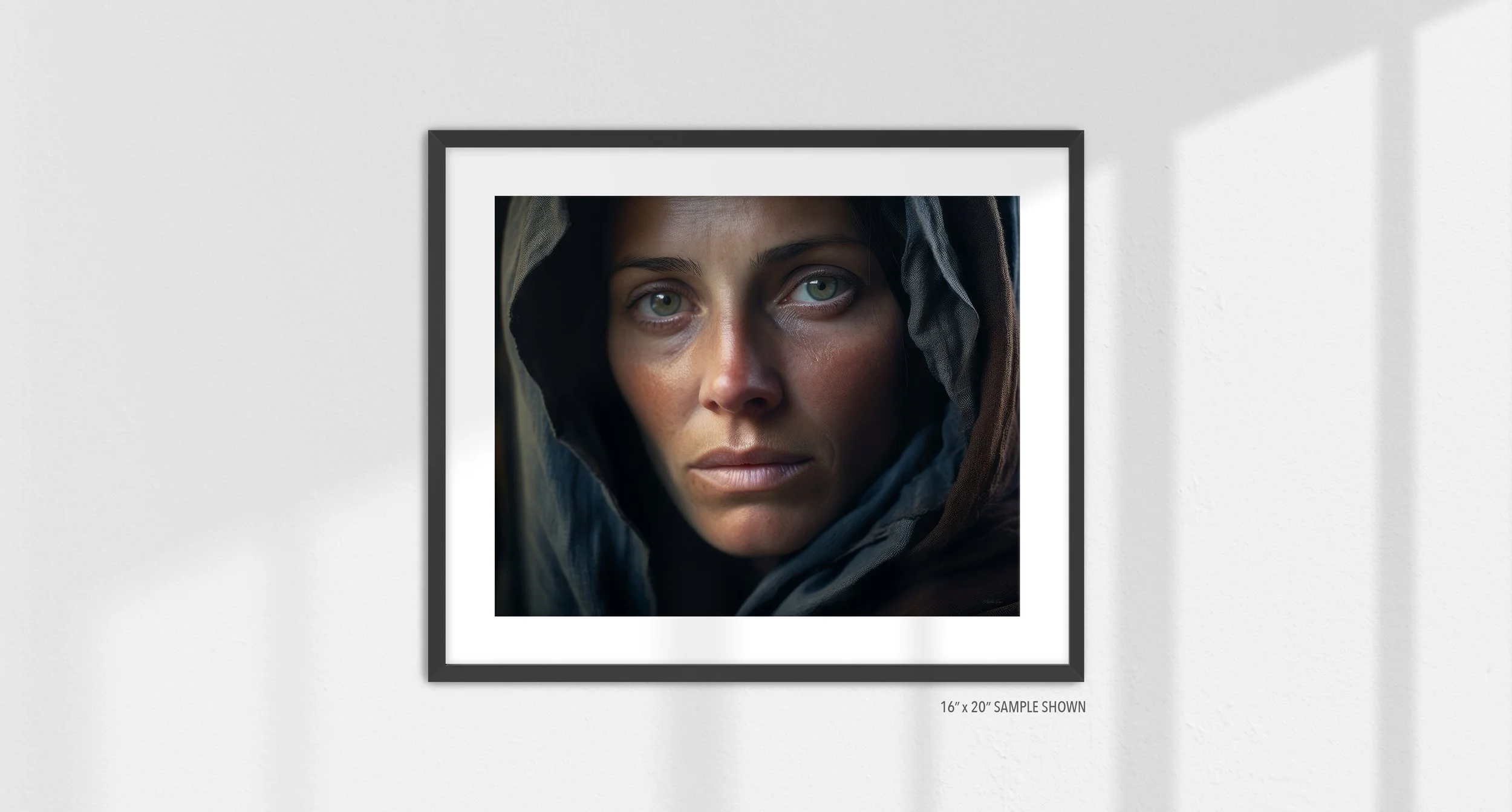Matilda Pope 1034.LA Virgin Mary C-1034.LA_01 Landscape Art Print Black Frame.jpg