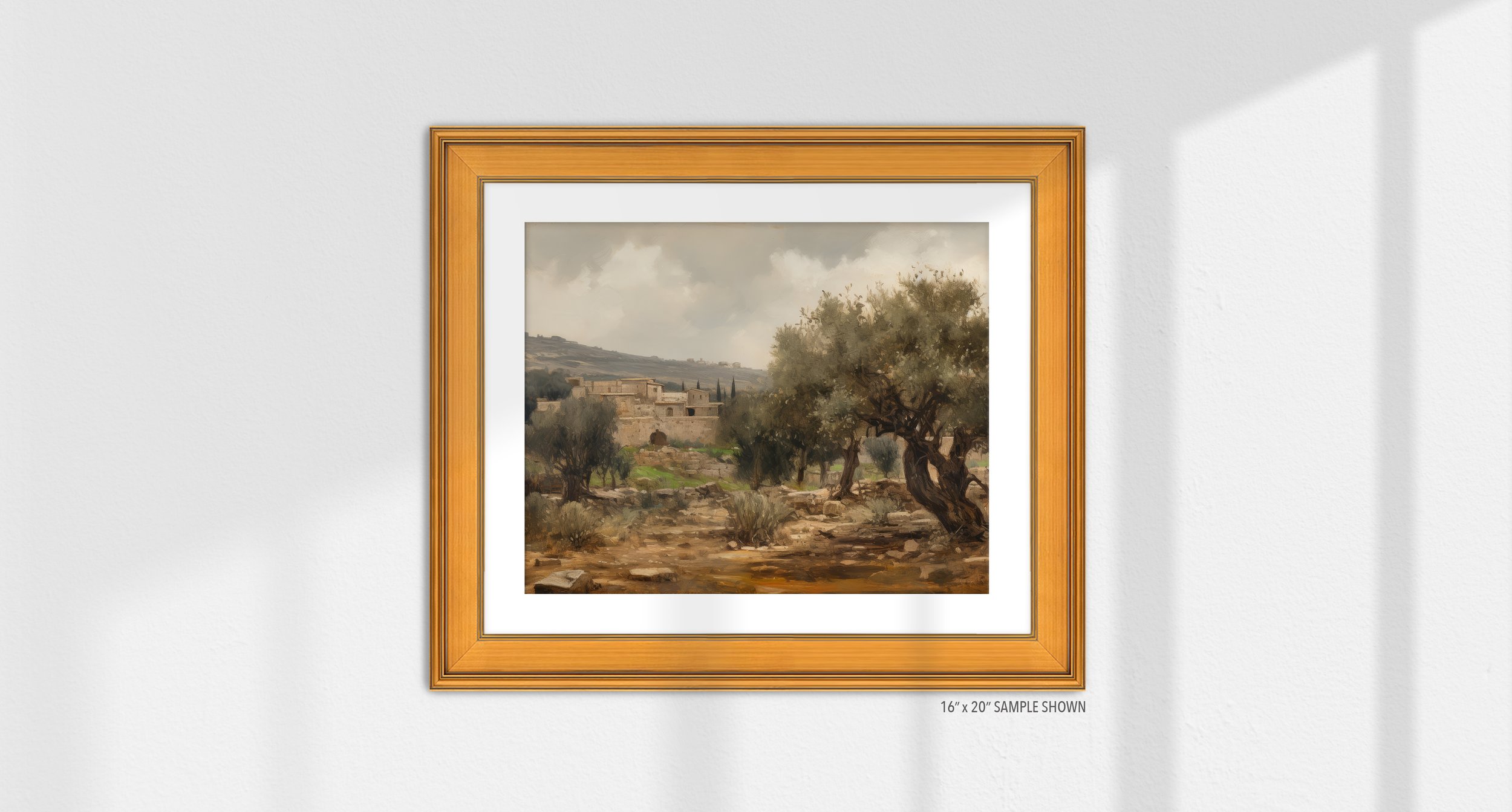 Matilda Pope 1018.LA The Tree at Jericho C-1018.LA_08 Landscape Art Print Gallery Gold Frame.jpg
