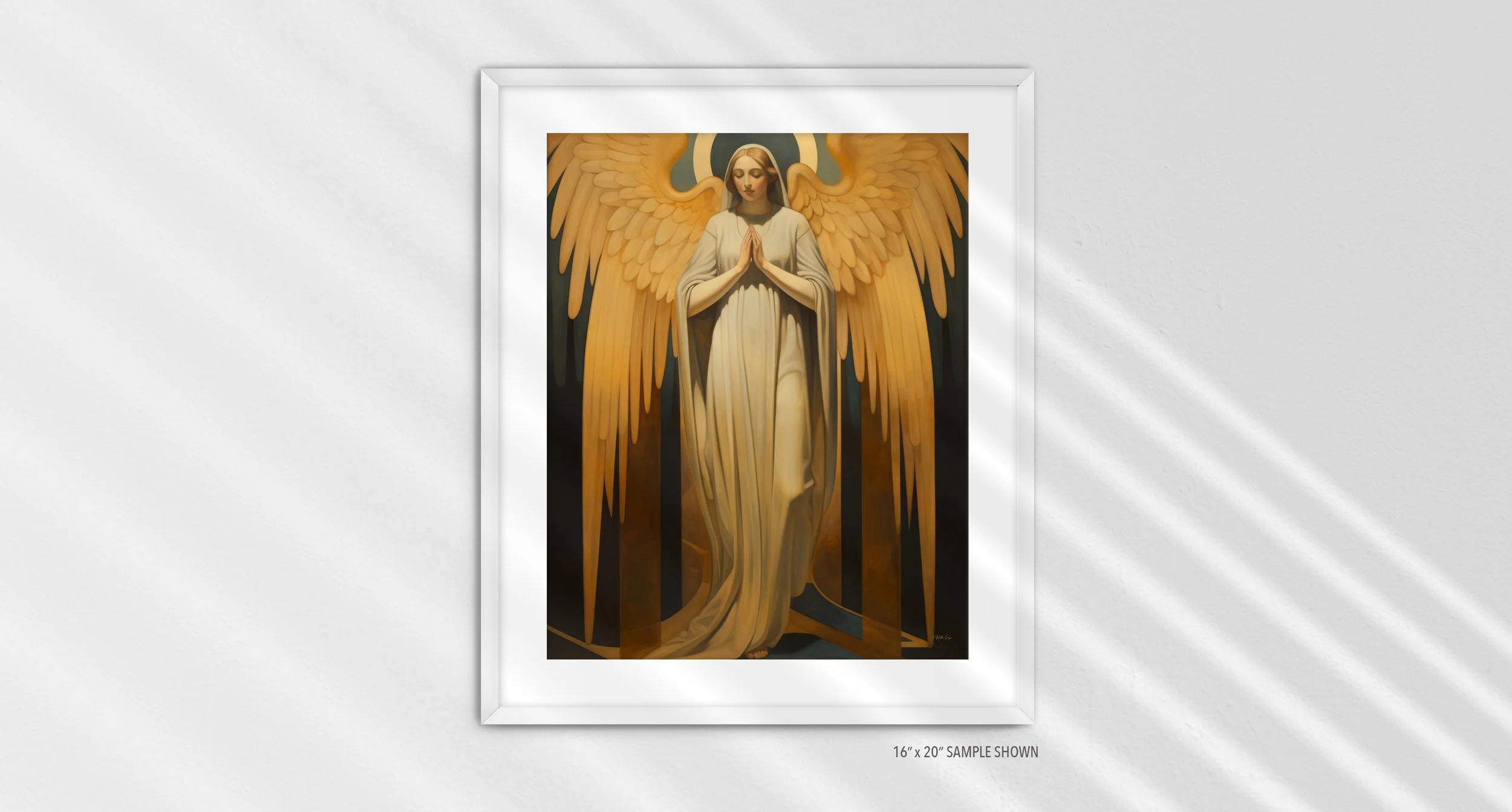 Matilda Pope 1024.P Angel of the Lord C-1024.P_02 Portrait Art Print White Frame.jpg