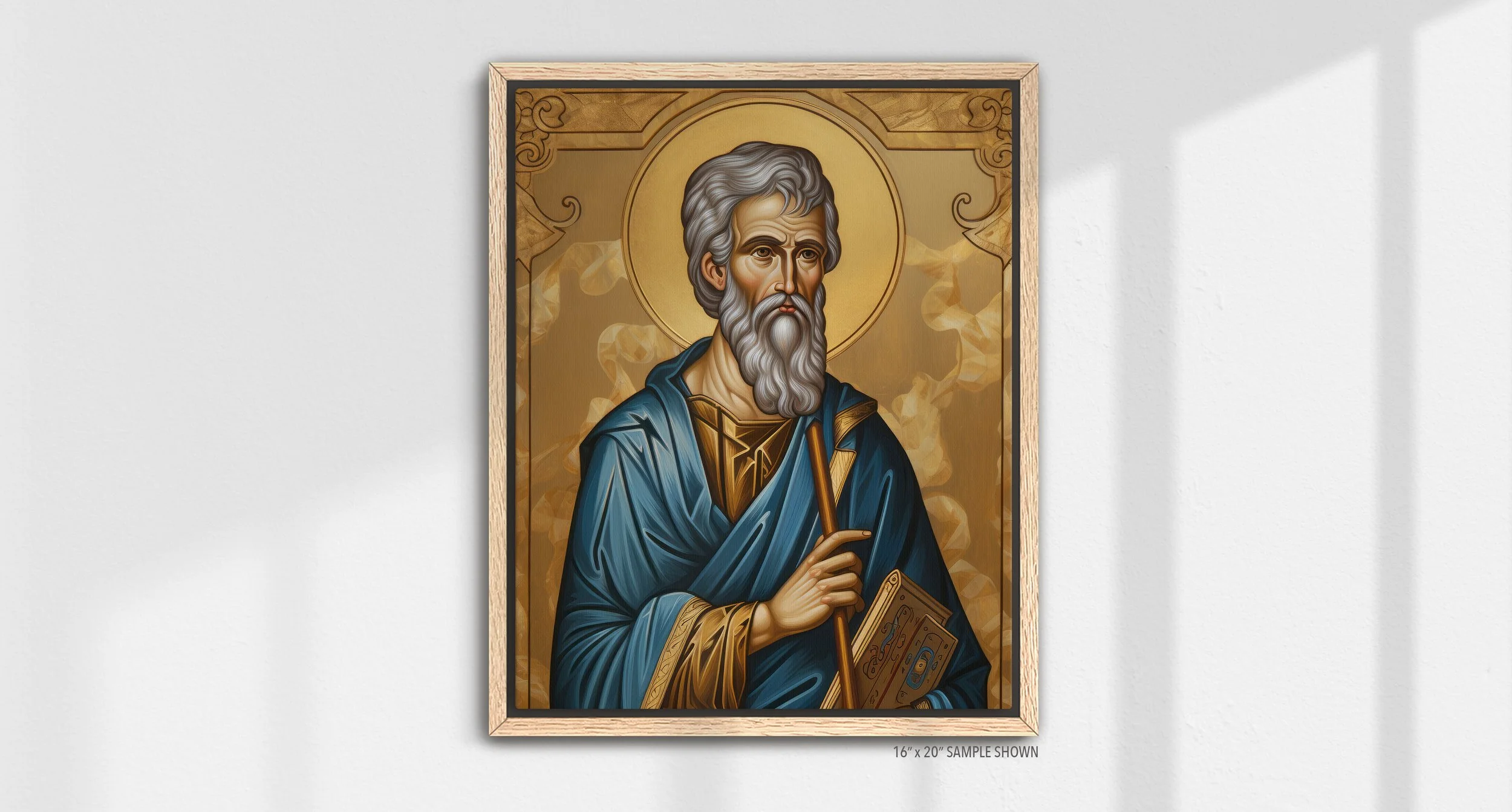 Matilda Pope St Andrew Patron Saint of Fishermen A-1012.P_05 Portrait Canvas Oak Frame.jpg