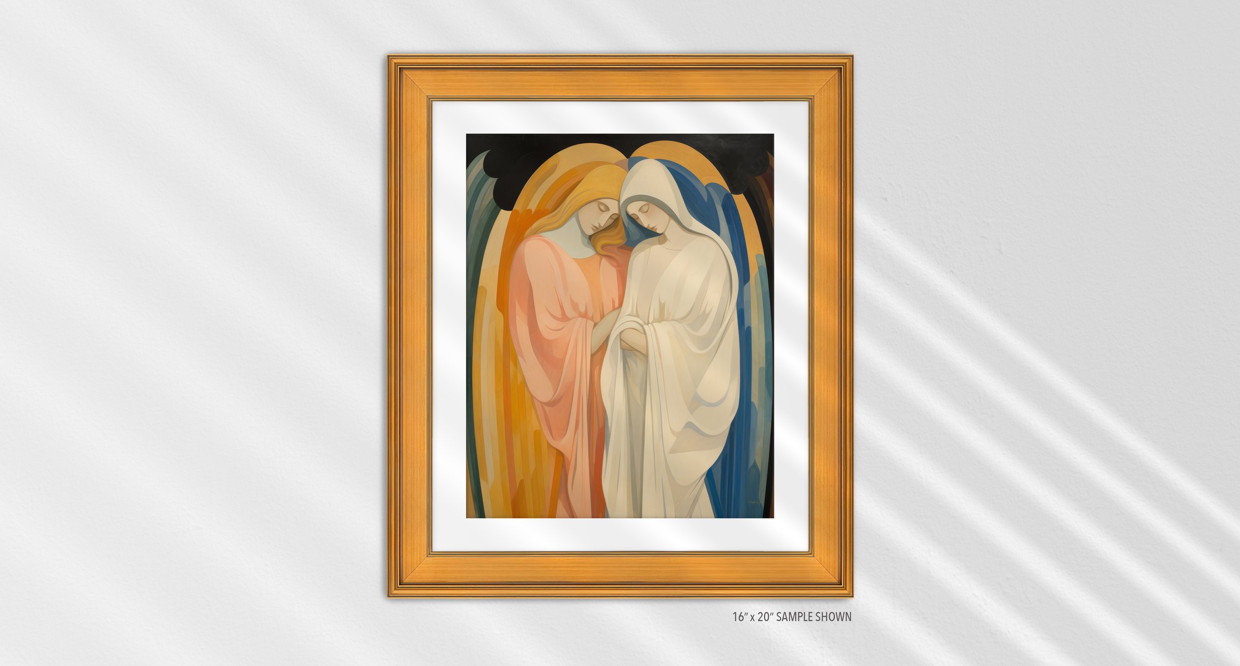 Matilda Pope 1020.P The Visitation C-1020.P_08 Portrait Art Print Gallery Gold Frame.jpg